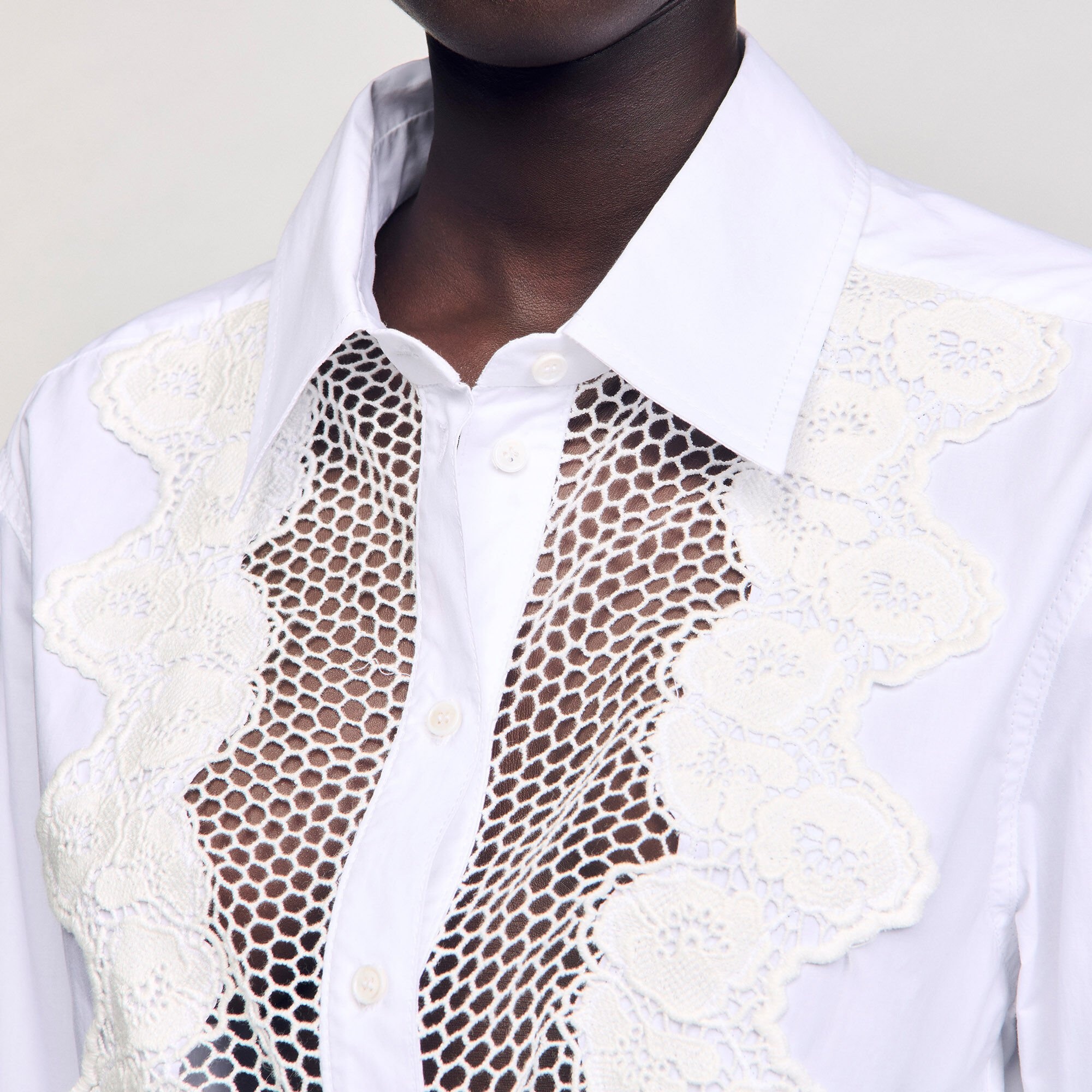 LACE BIB SHIRT - 3