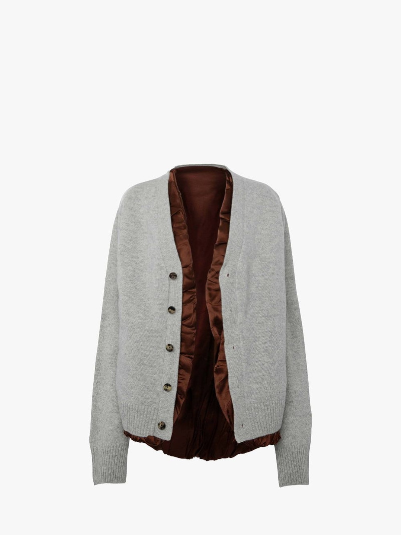 SATIN LINED CARDIGAN - 1