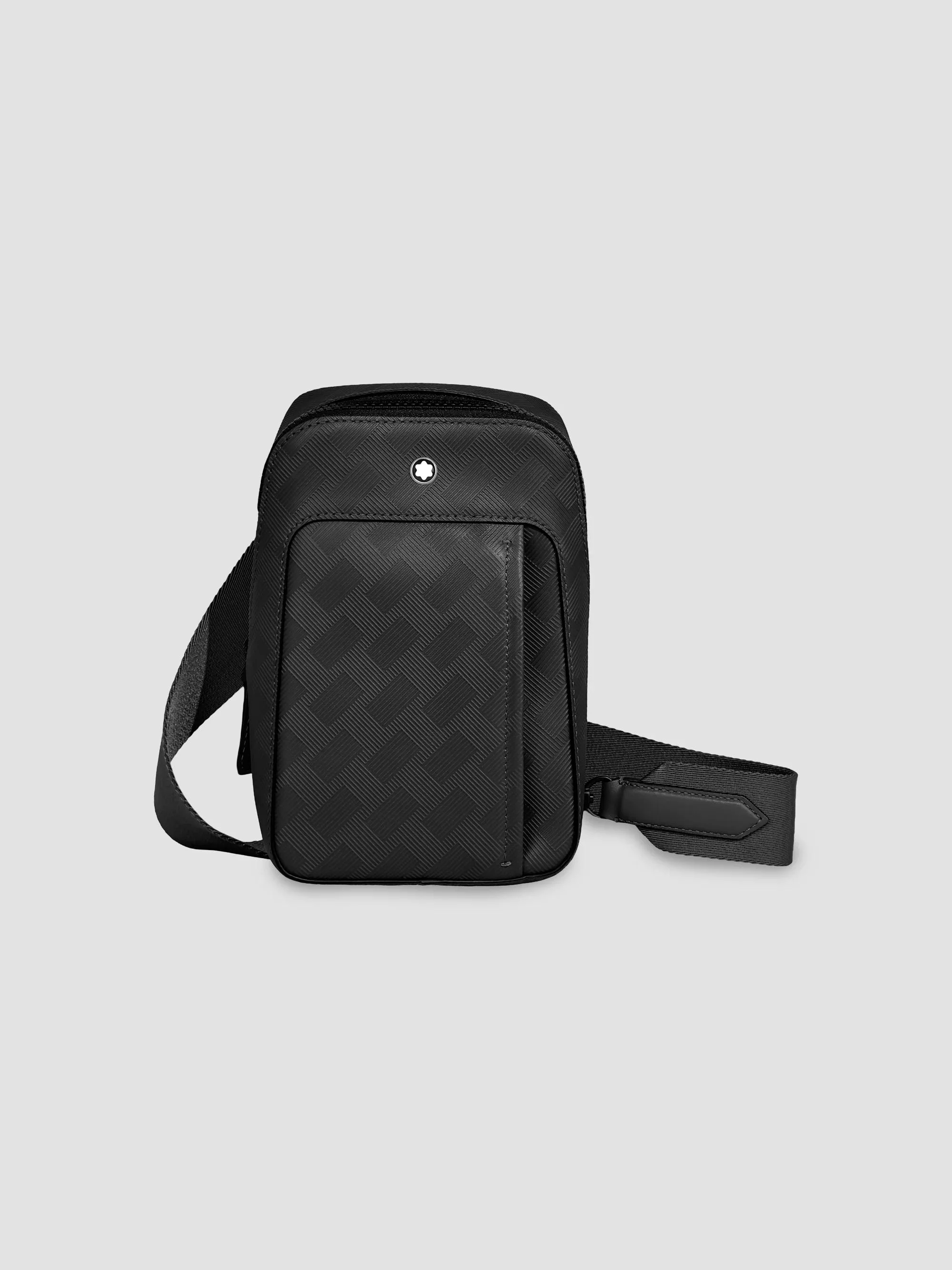 Men's Small Extreme Leather Crossbody Bag - Black - 1