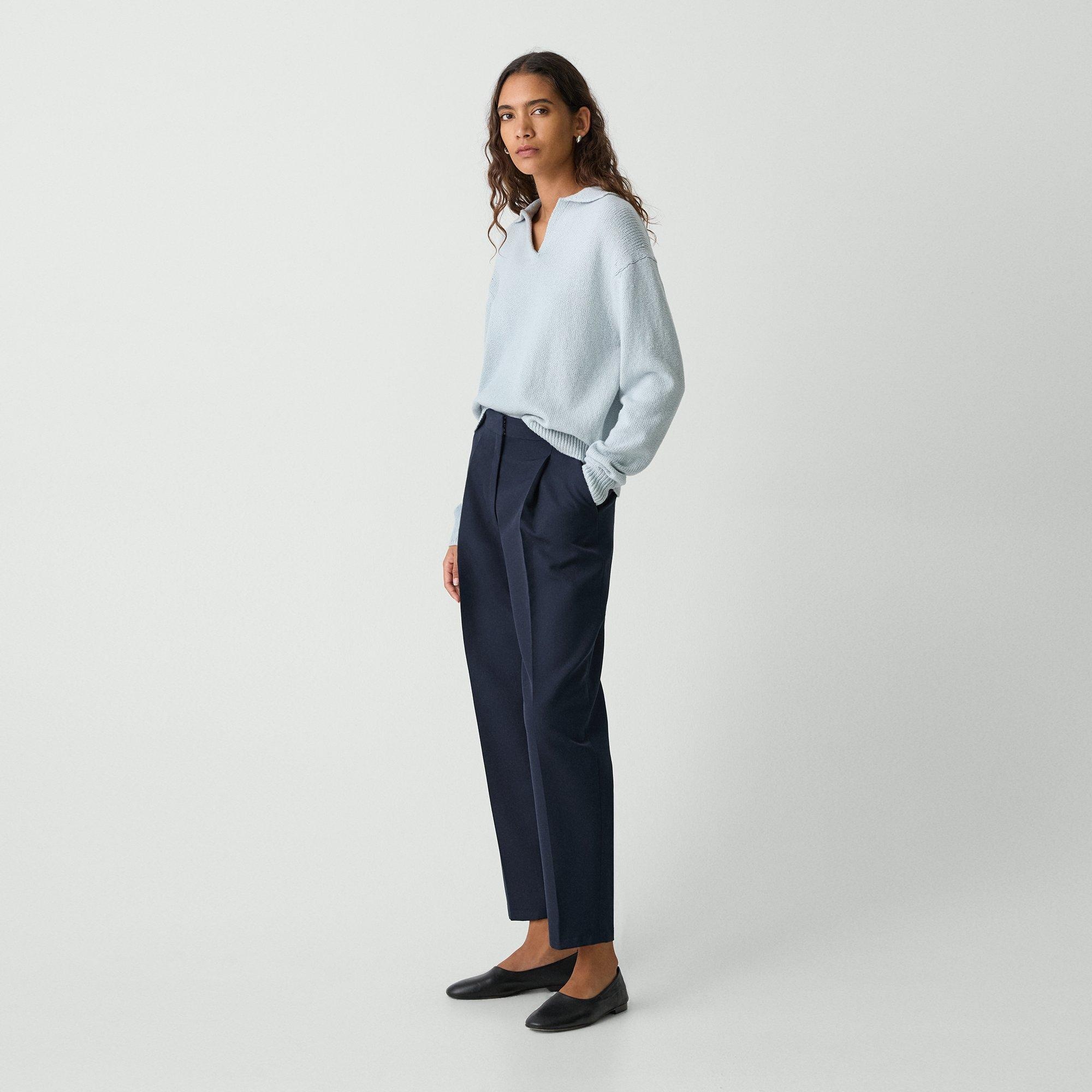 Tapered High-Rise Pant in Wool-Blend - 3
