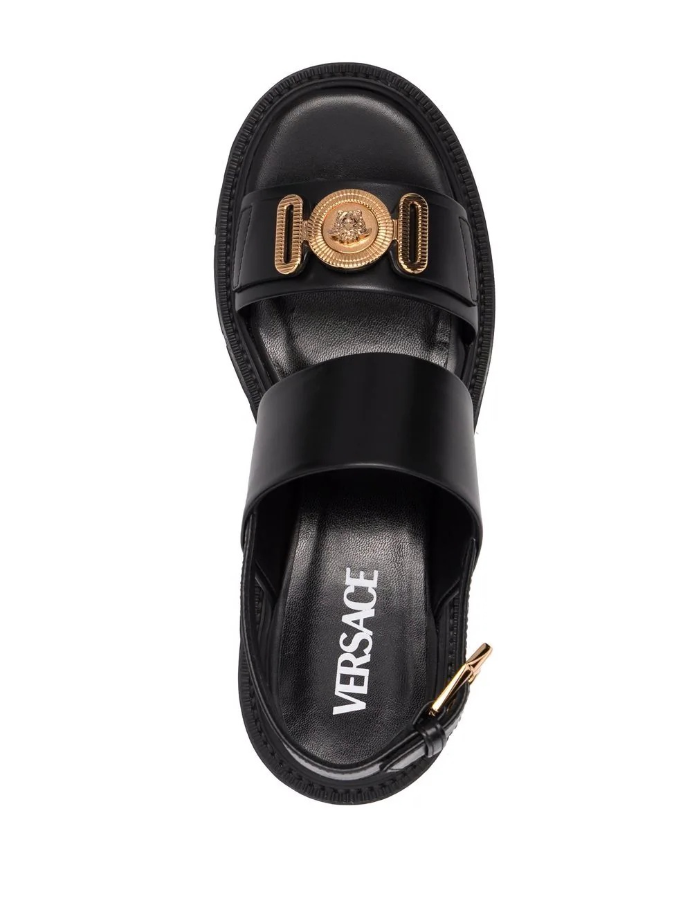 Medusa-plaque sandals - 4