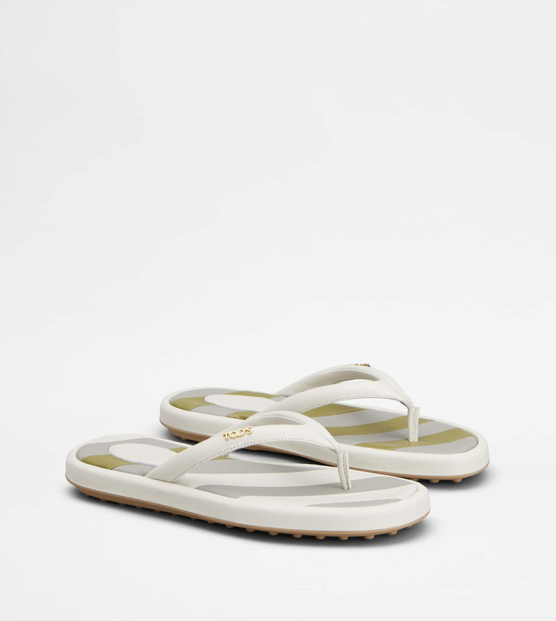 Tod's THONGS IN LEATHER - WHITE outlook