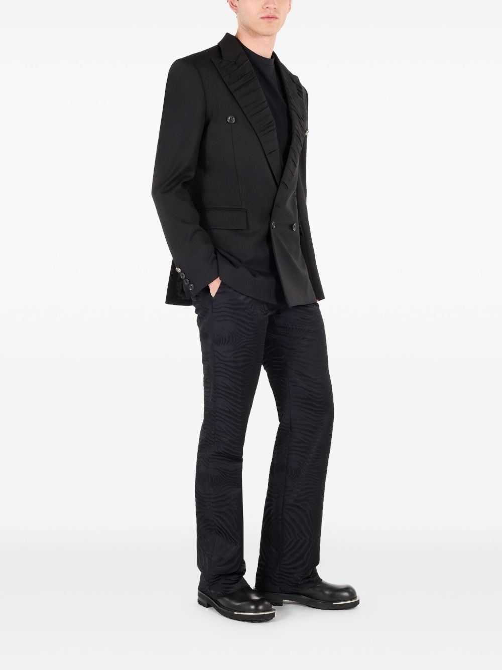 pleat-detail blazer - 3