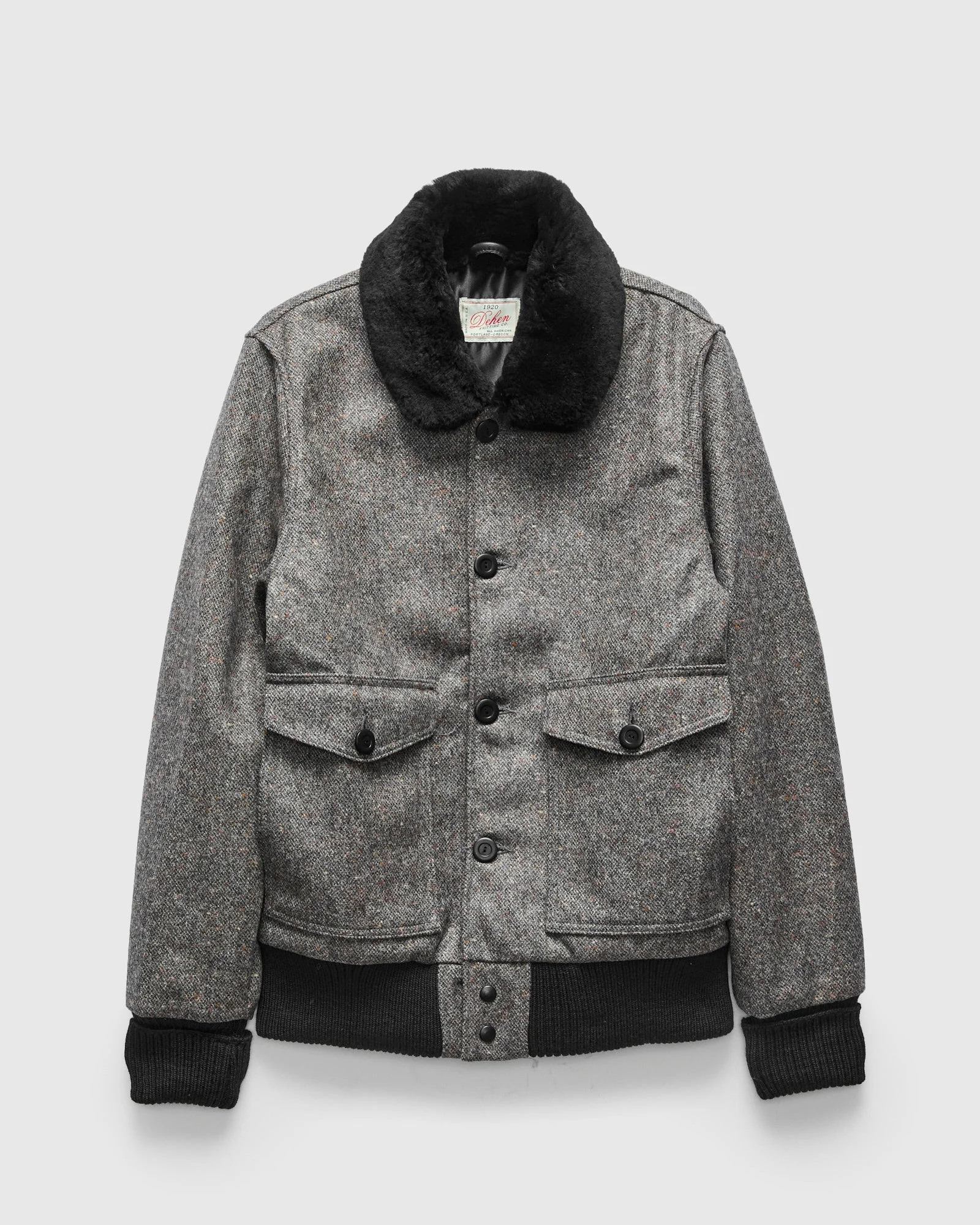 Winston Jacket in Donegal Silt/Black - 1