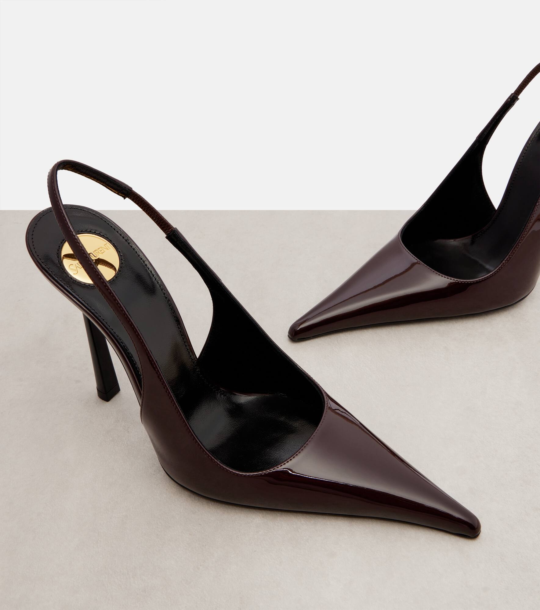Vendome 110 patent leather slingback pumps - 5