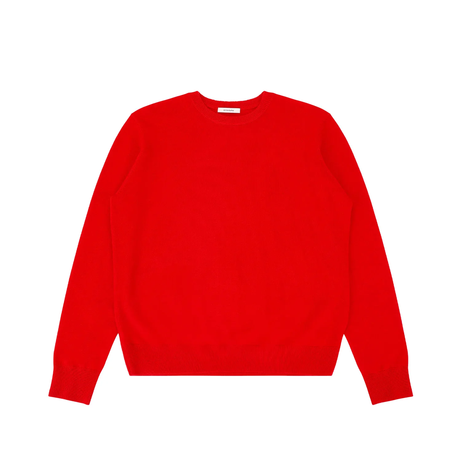 KNIT CASHMERE CREWNECK RED - 1