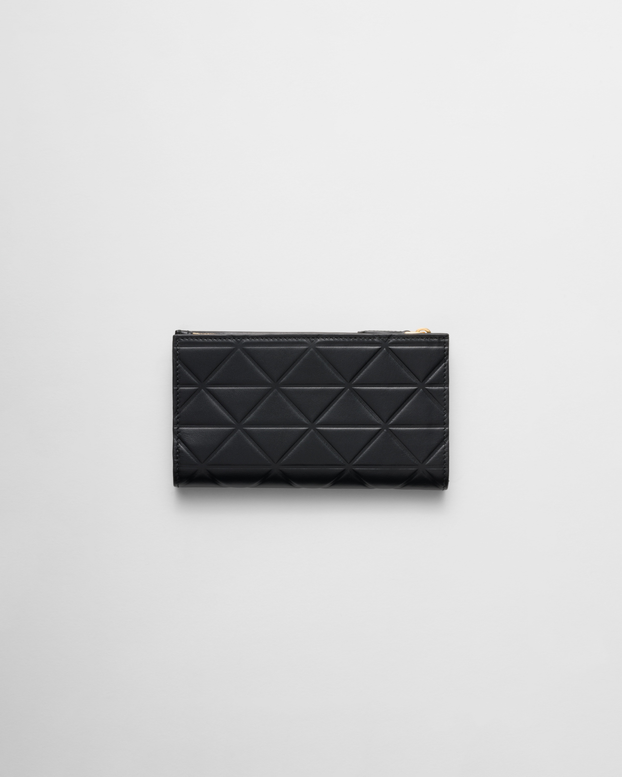Large leather wallet with triangle motif - 3