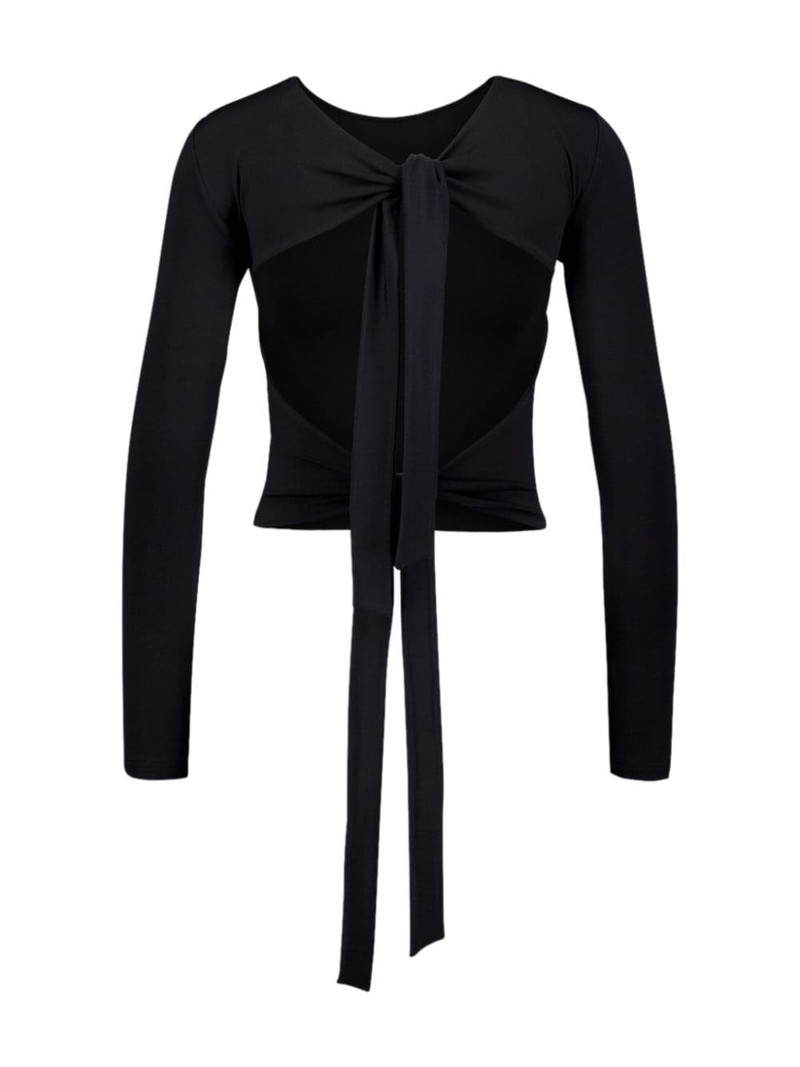 BALENCIAGA knot-detail long-sleeved top outlook
