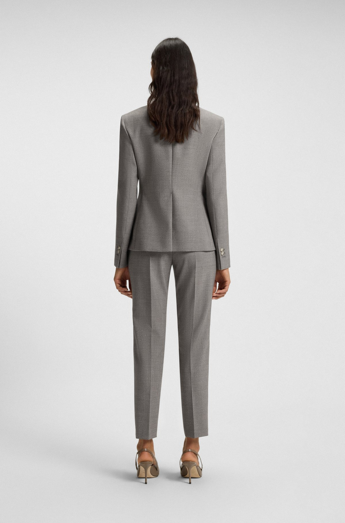 SLIM-FIT BLAZER IN A PATTERNED WOOL BLEND - 4