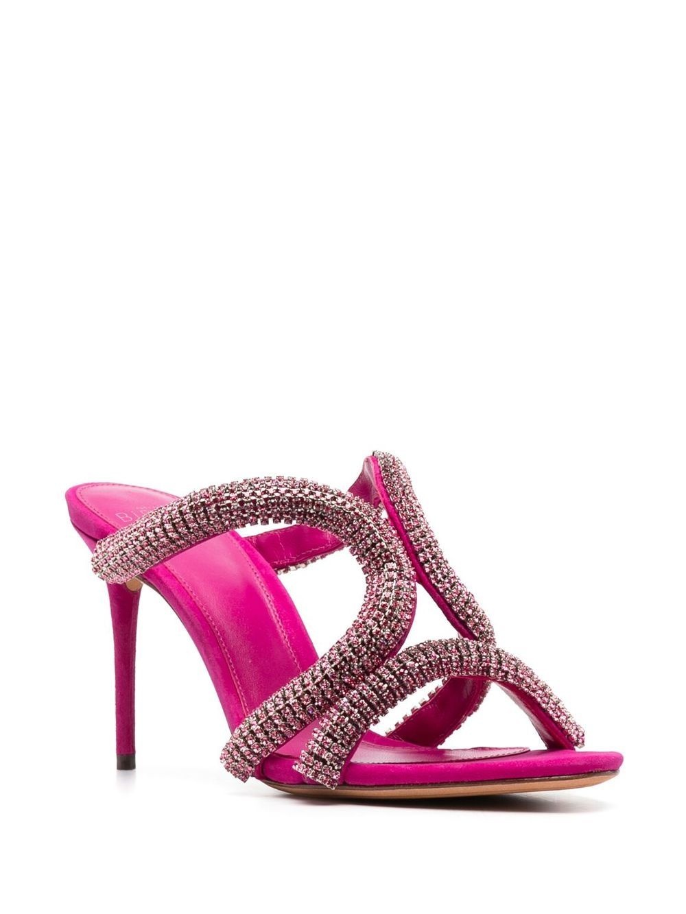 crystal-embellished 85mm mules - 2