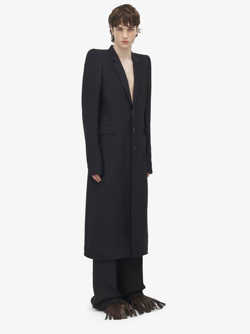 Stacked Shoulder Tailored Coat - 3