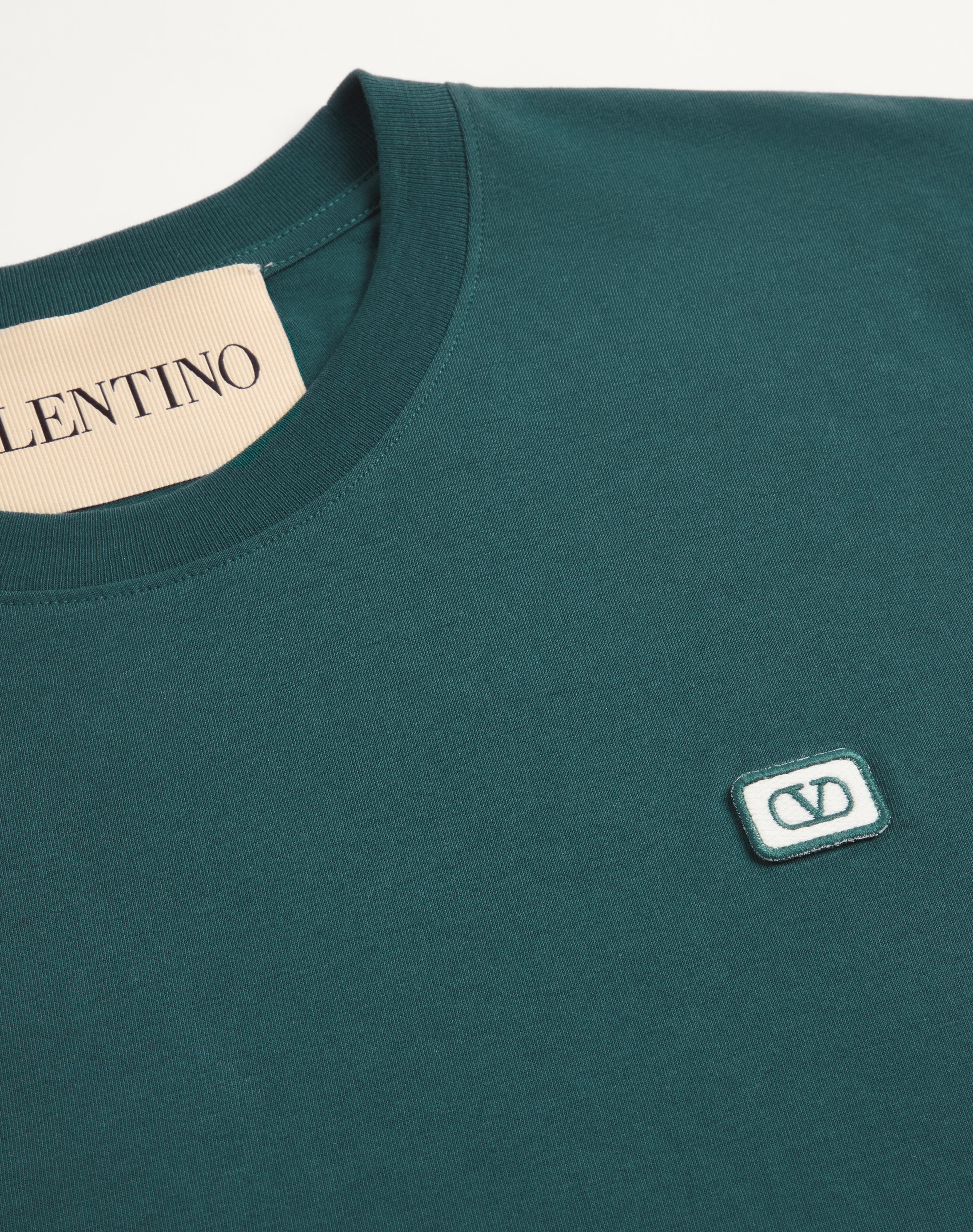 COTTON T-SHIRT WITH VLOGO PATCH - 8