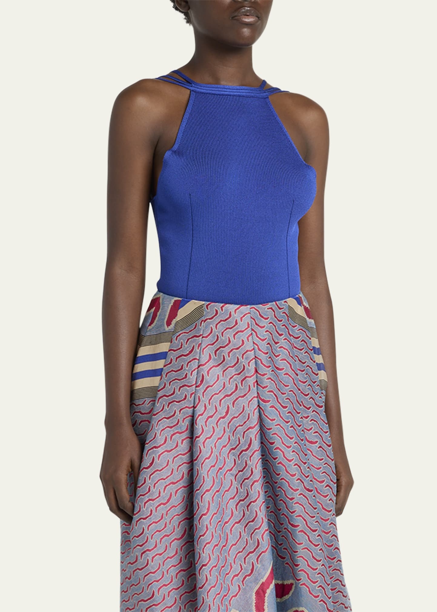 High-Neck Strappy Tank Top - 4