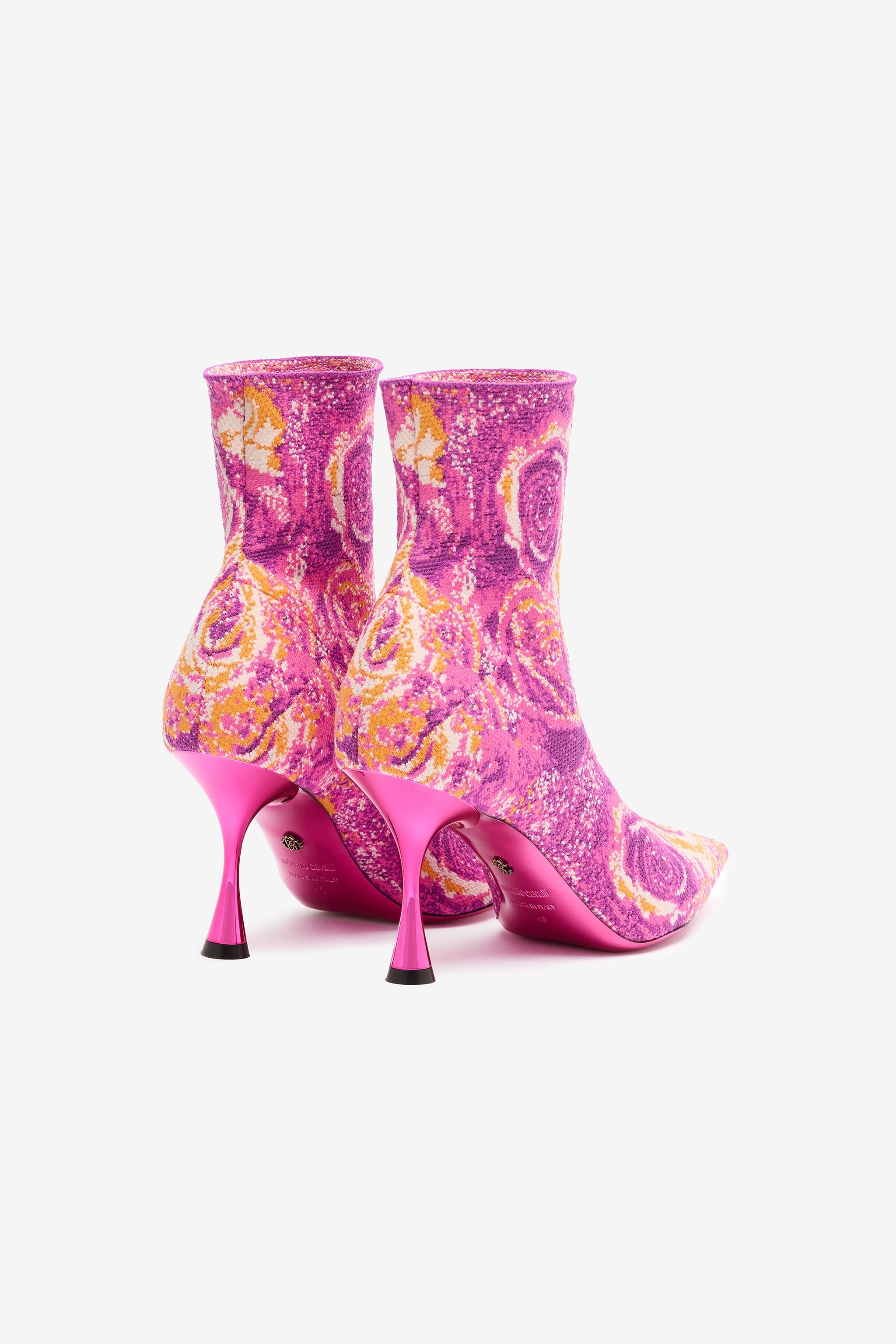 Ankle Boots With Rose Inlay - 3