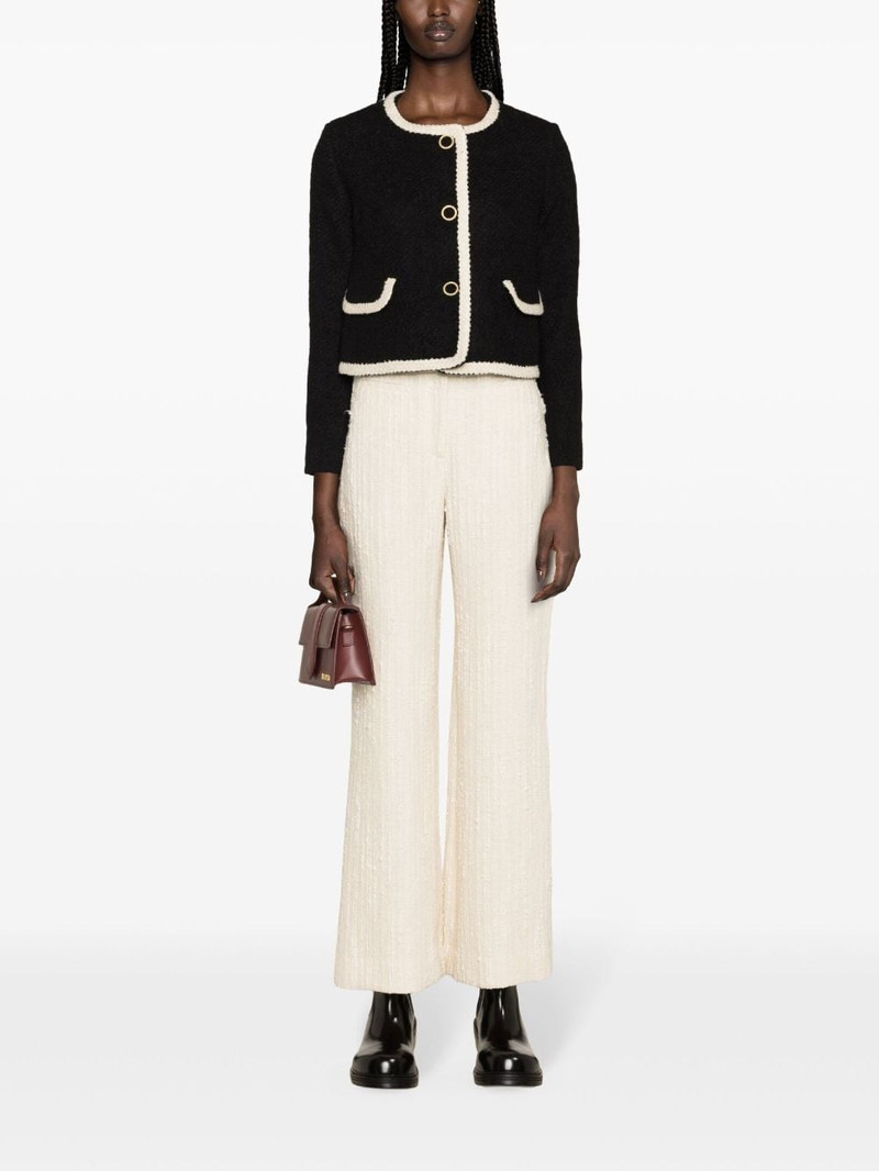 ba&sh Amour tweed straight-leg trousers outlook