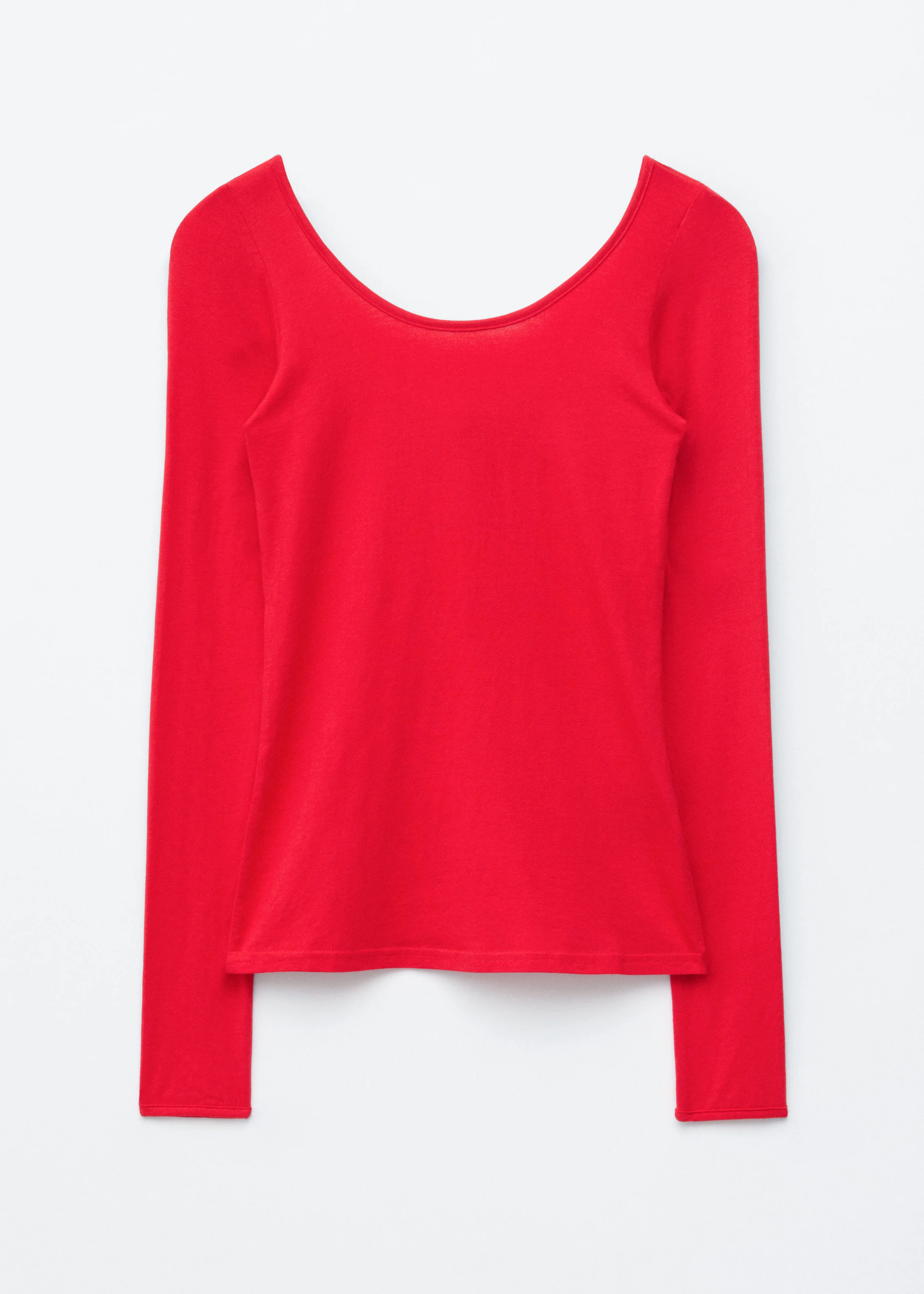 Long-Sleeve Scoop-Neck Top - 1