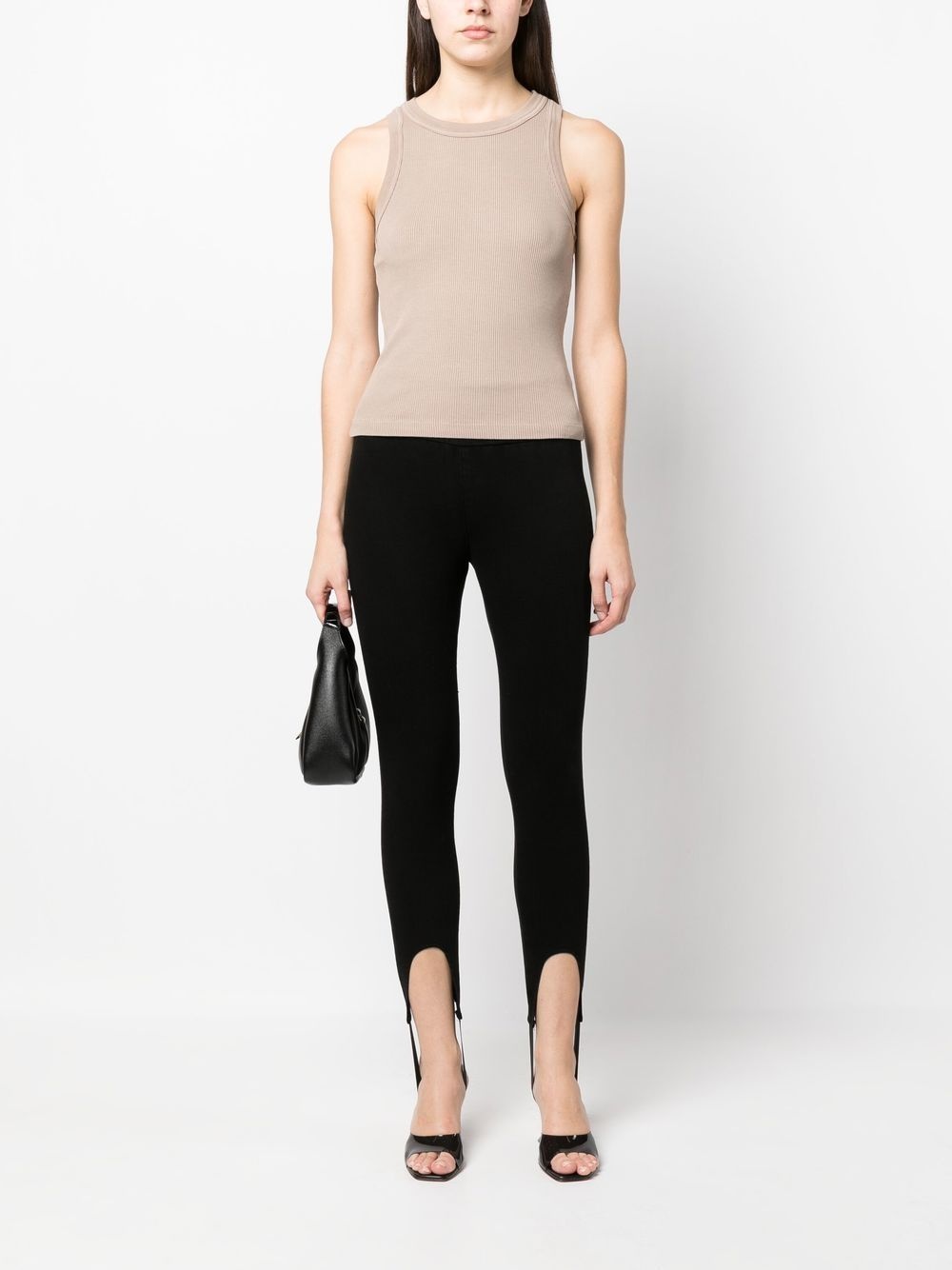 sleeveless ribbed top - 2