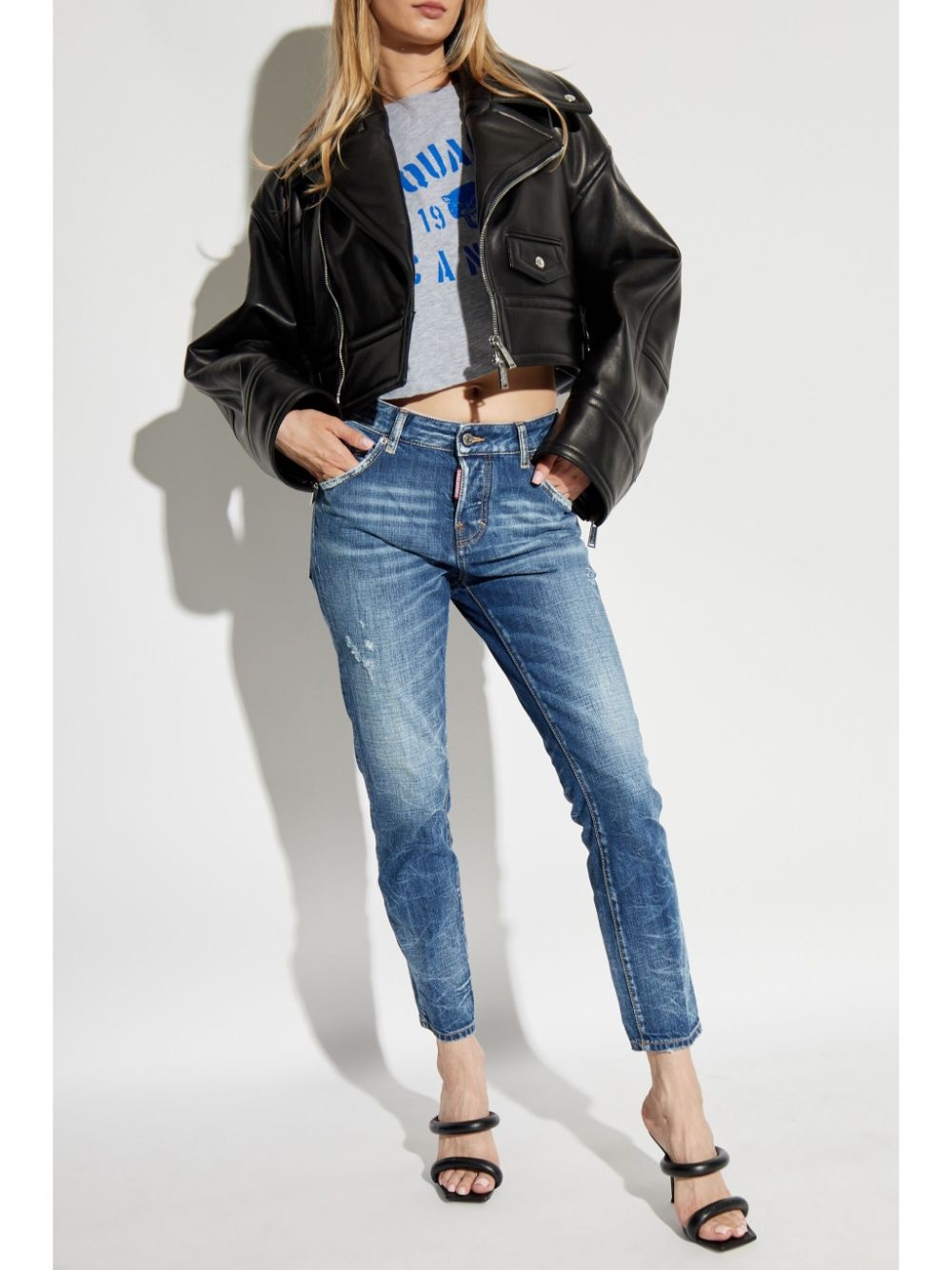 faded tapered jeans - 2