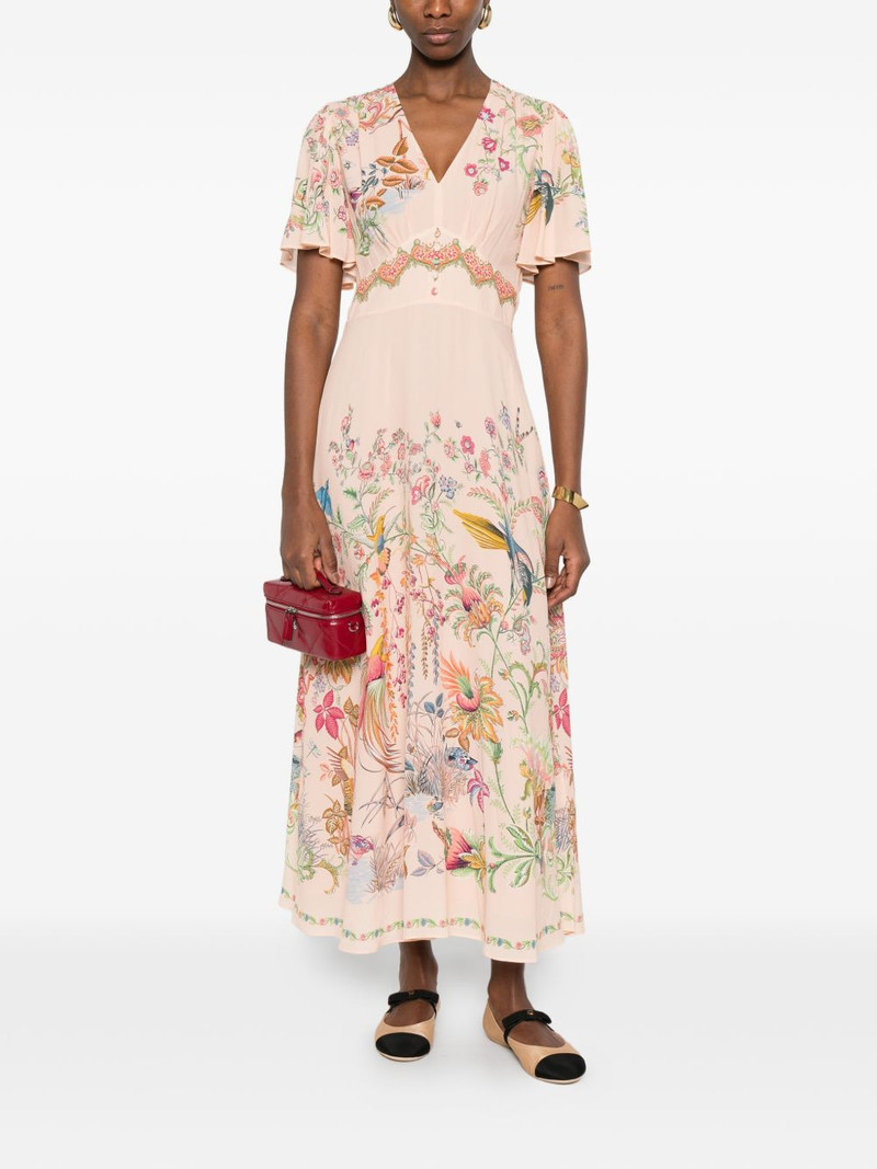 Etro floral print V-neck dress outlook
