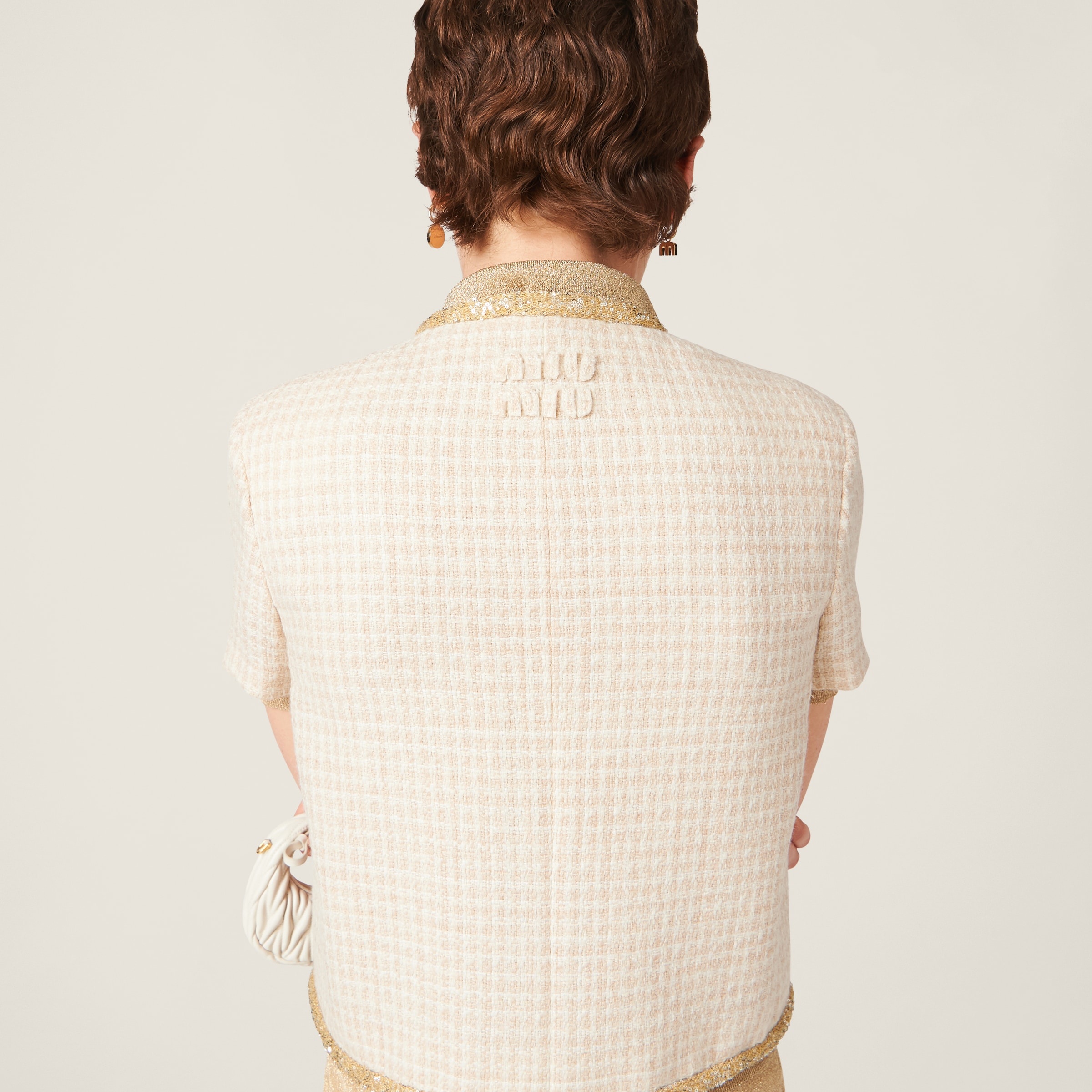 Single-breasted tweed jacket - 5