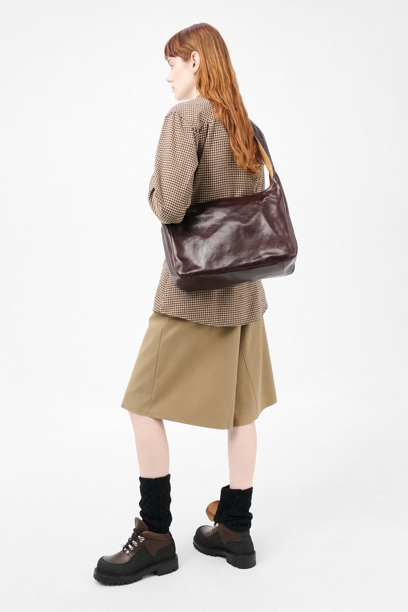 Grande Brick Bag Deep Abyss Red Leather 6