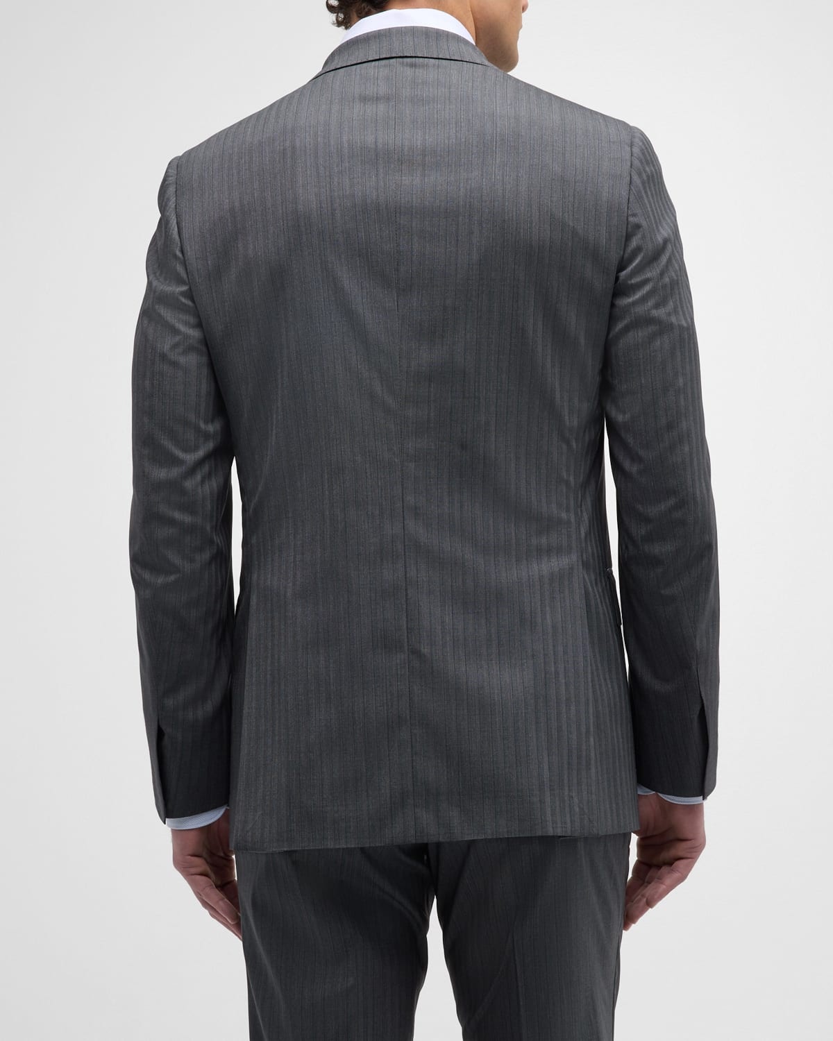 Men's Tonal Striped Wool Suit - 6