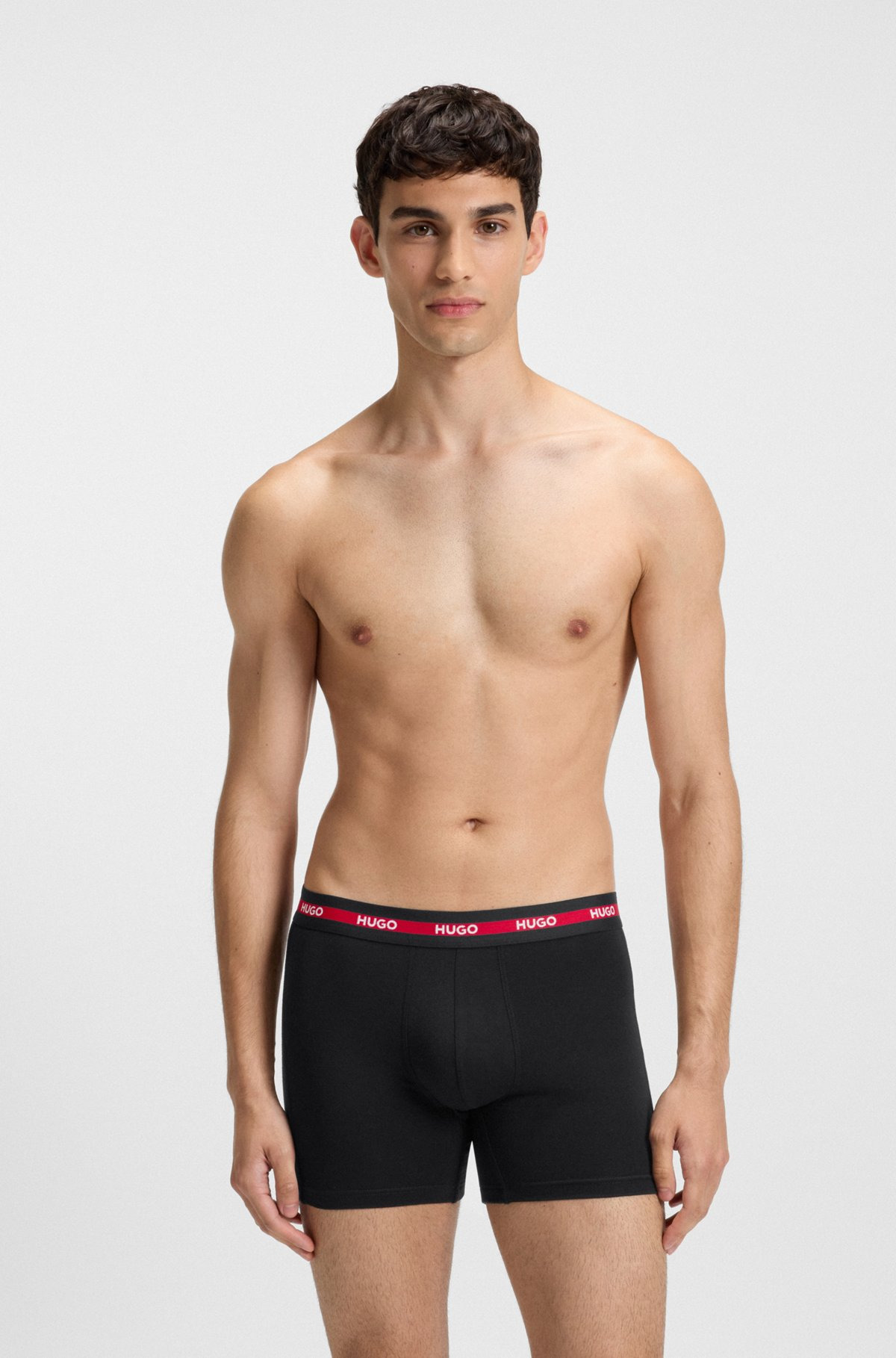 THREE-PACK OF STRETCH-COTTON BOXER BRIEFS WITH LOGOS - 6
