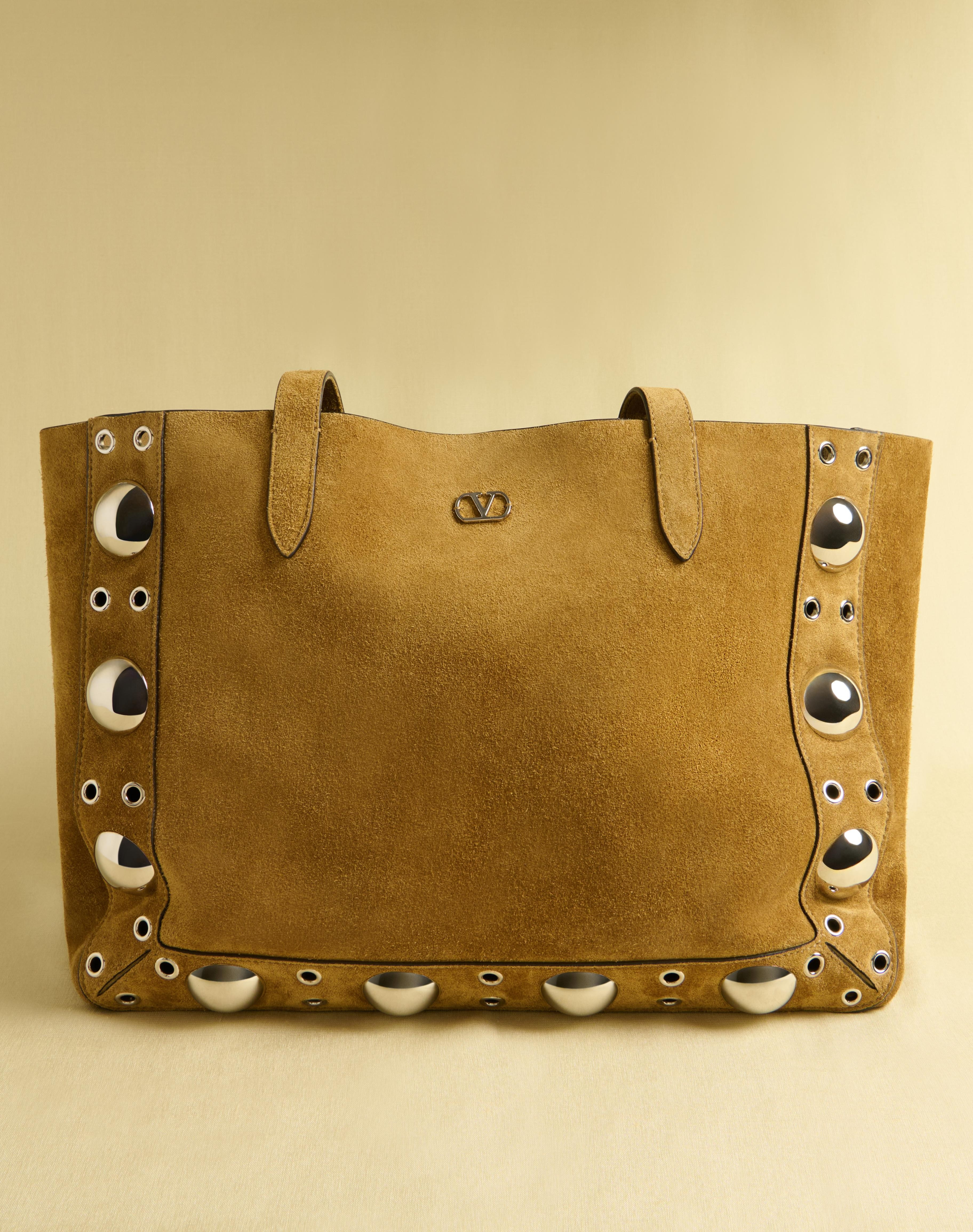 VALENTINO GARAVANI MEDIUM NELLCÔTE SUEDE SHOPPING BAG - 9
