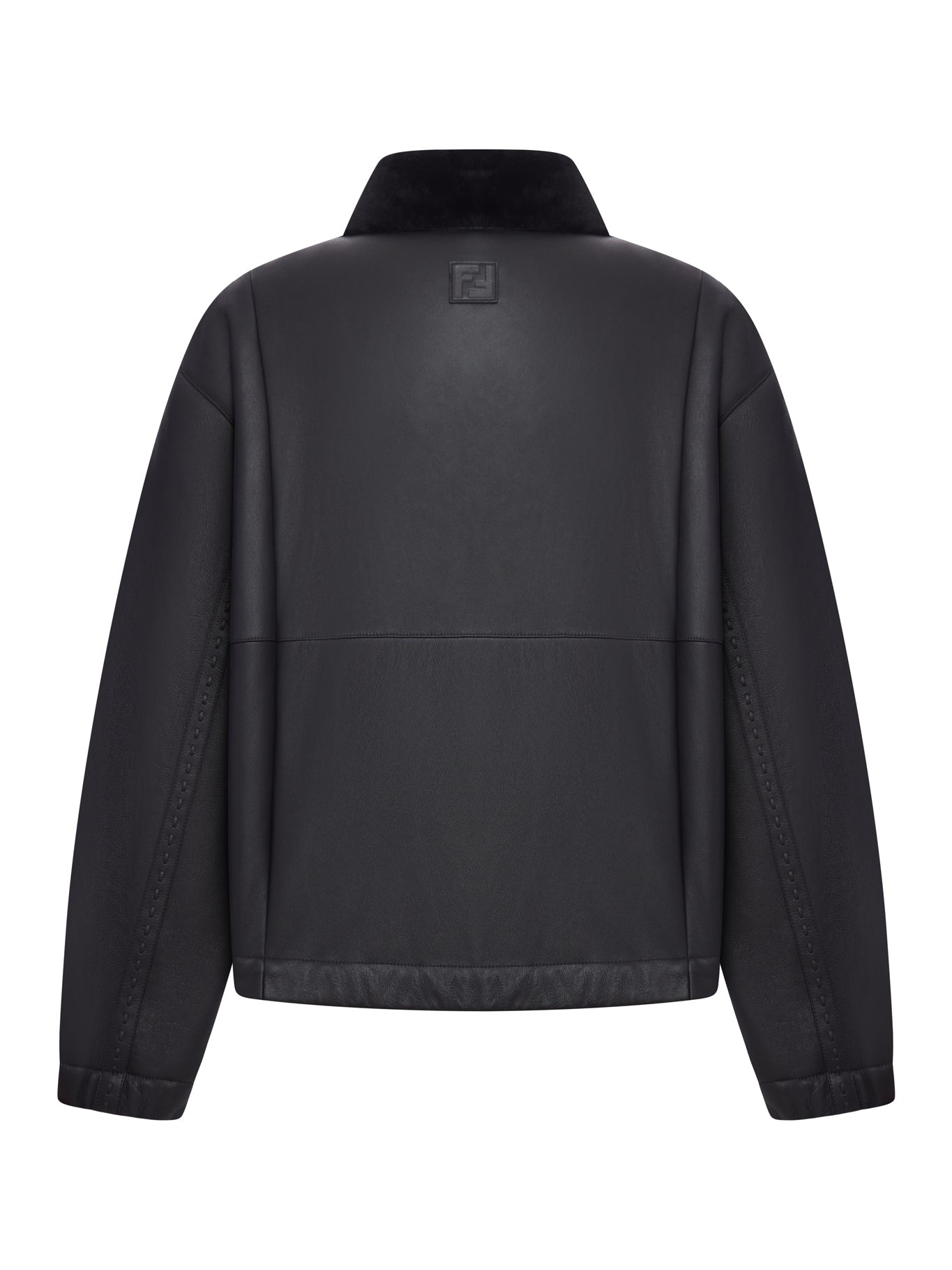 BLACK SHEEPSKIN BLOUSON - 2