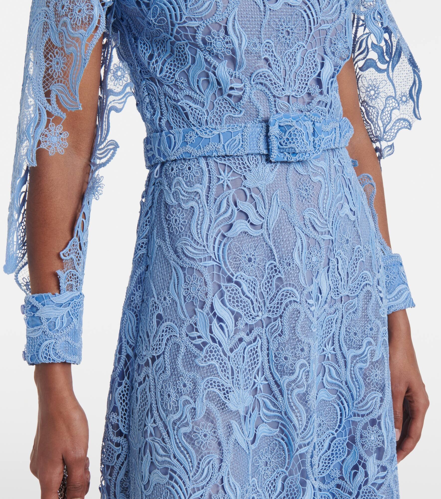 Floral lace cocktail dress - 5