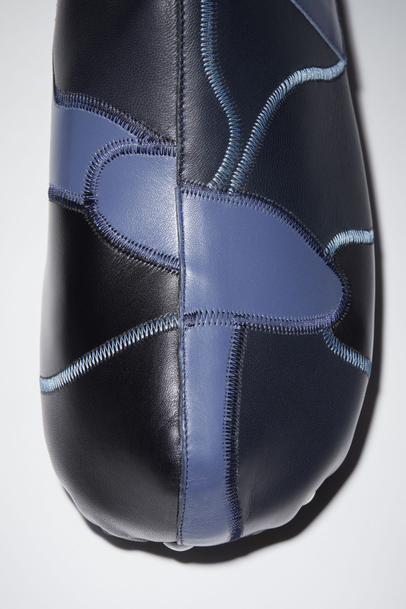 Studded patchwork mules - Multi blue 5