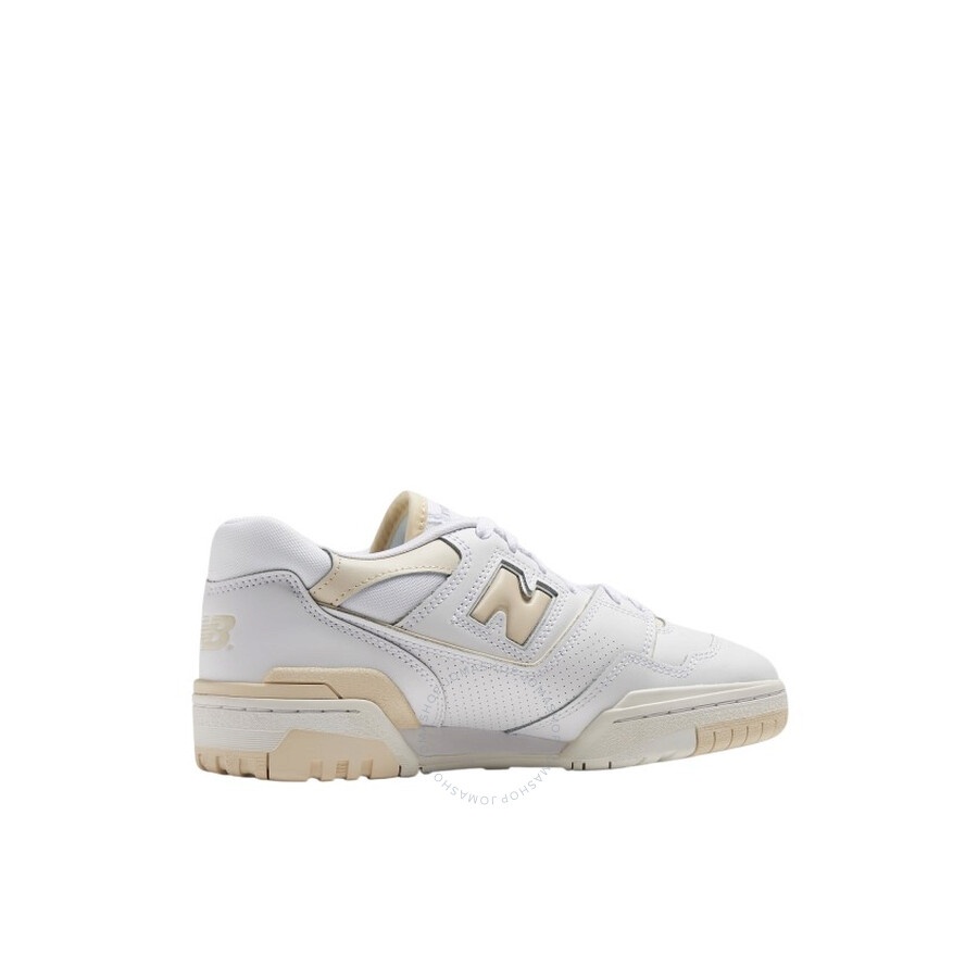 New Balance White 550 Leather Low-Top Sneakers - 3