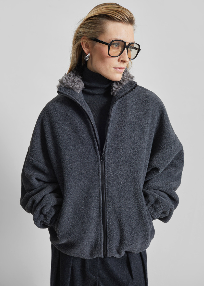 Edane Fleece Jacket - Dark Grey 5
