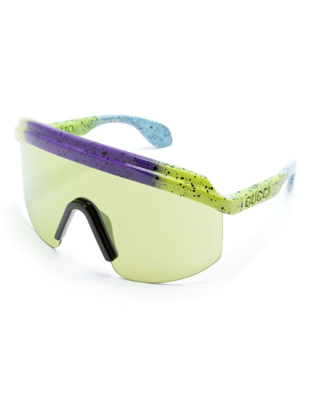 oversize-frame logo-embossed sunglasses - 2