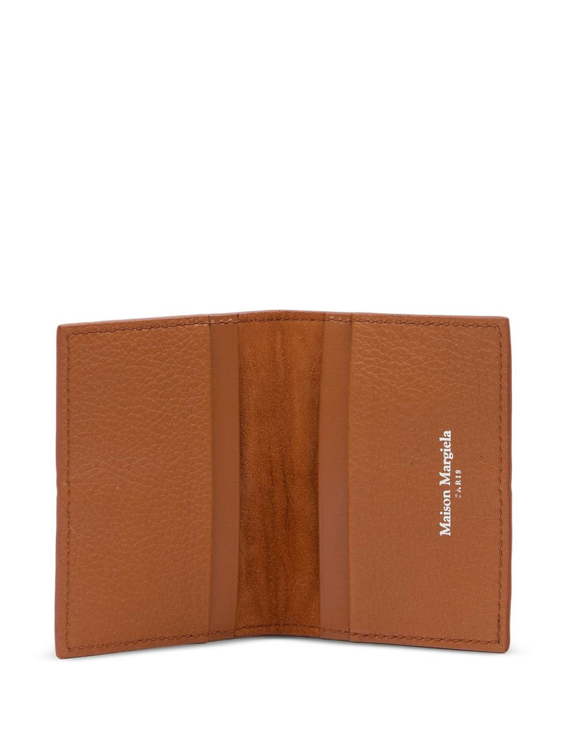 stitch-detail leather card holder 3