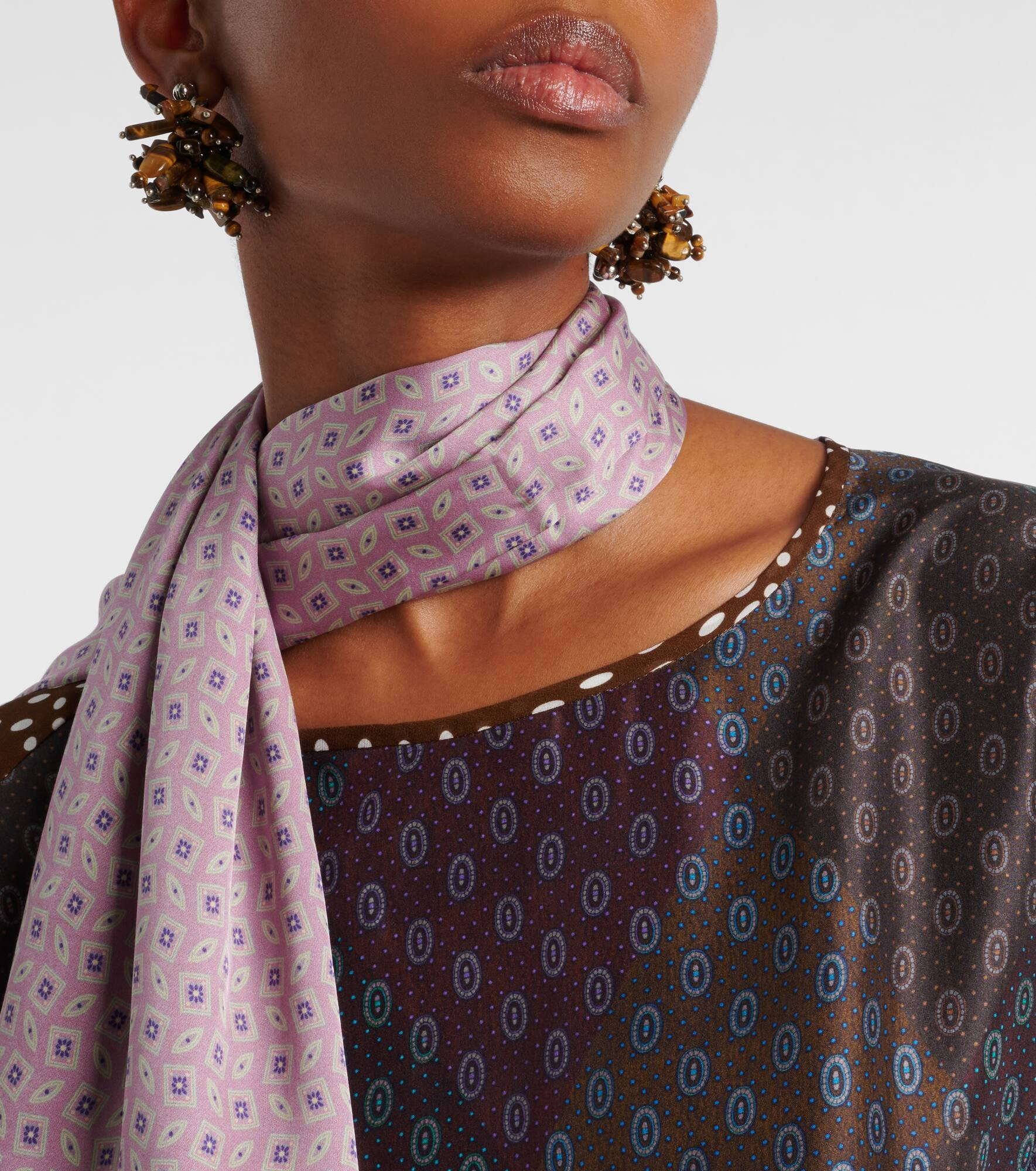 Embellished drop earrings - 6