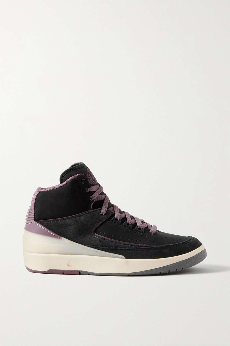 Air Jordan 2 Retro rubber and leather-trimmed suede high-top sneakers - 1