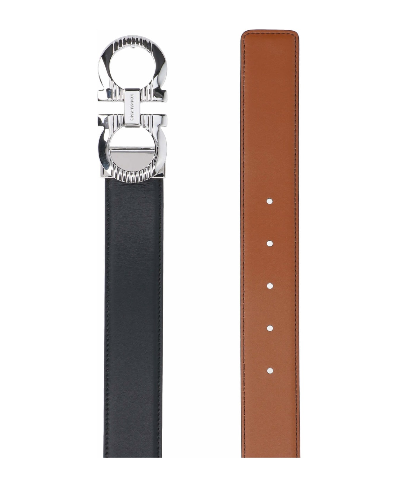 Black Reversible Belt - 2