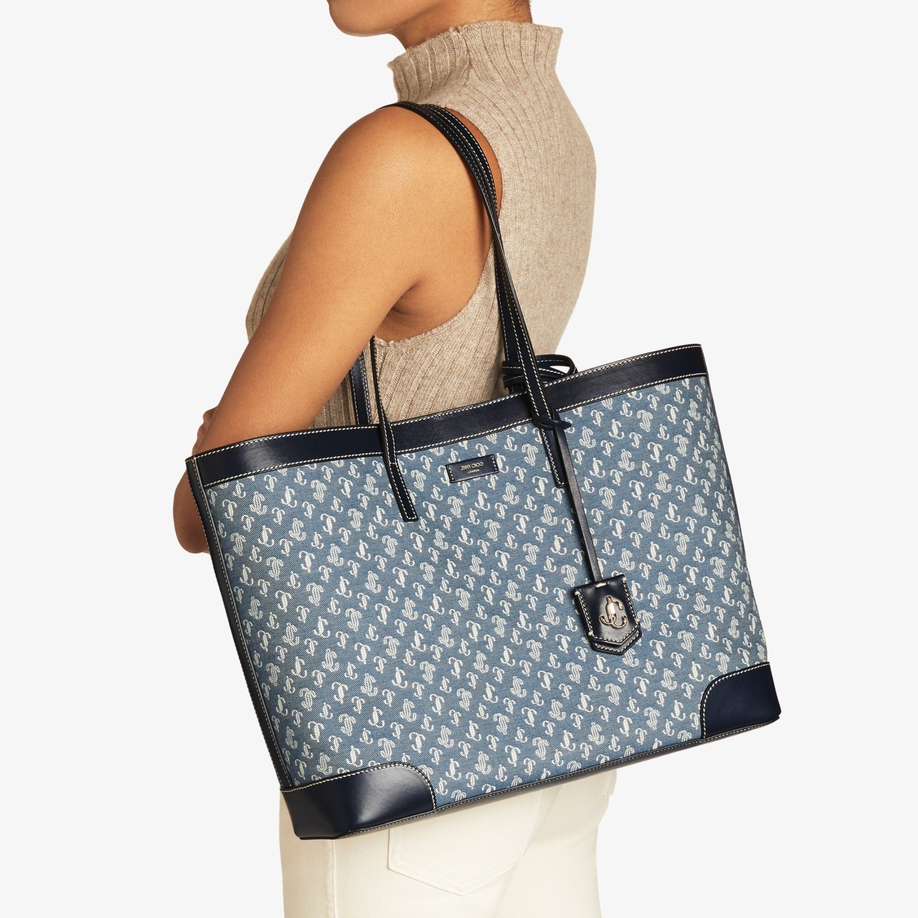 Nine2five E/W
Denim JC Monogram Tote Bag - 2