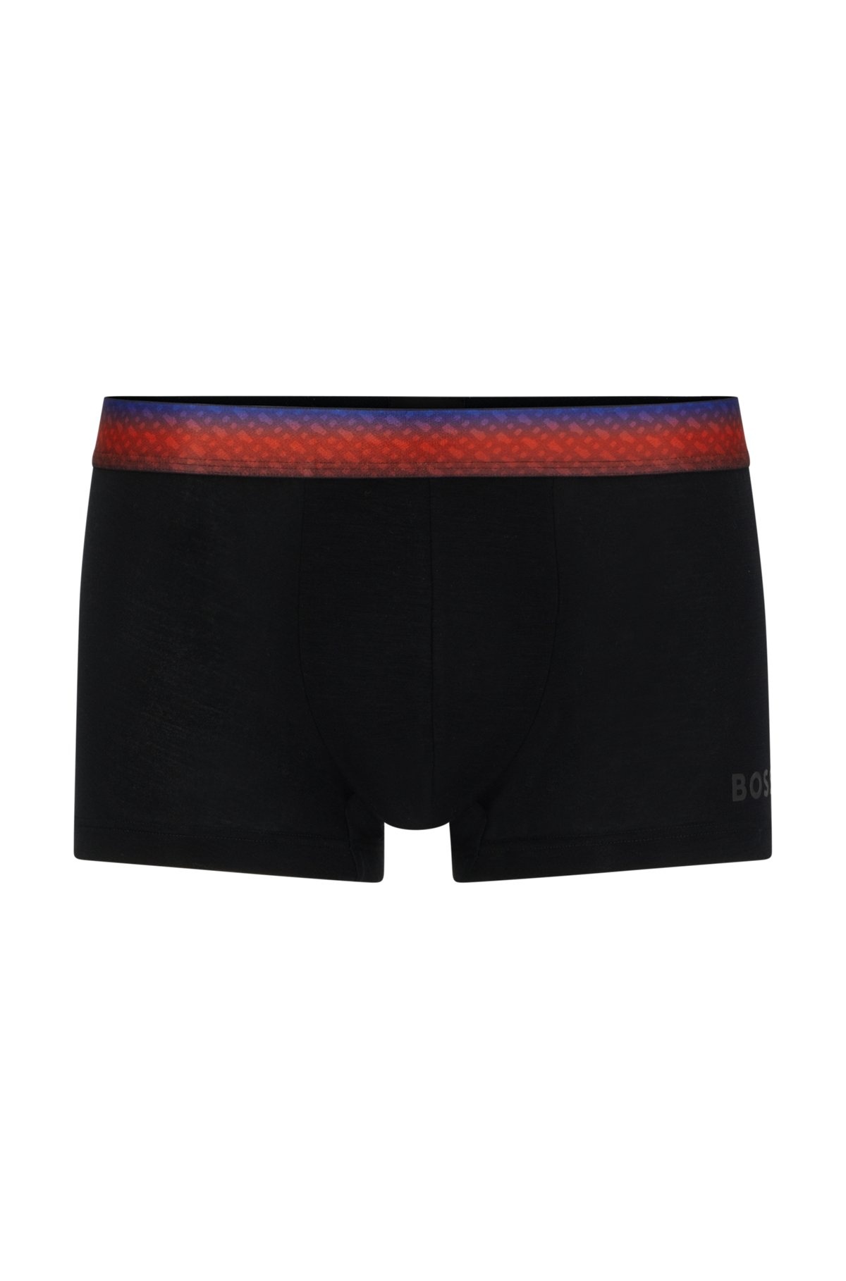 SINGLE-JERSEY TRUNKS WITH DEGRADÉ MONOGRAM WAISTBAND - 1
