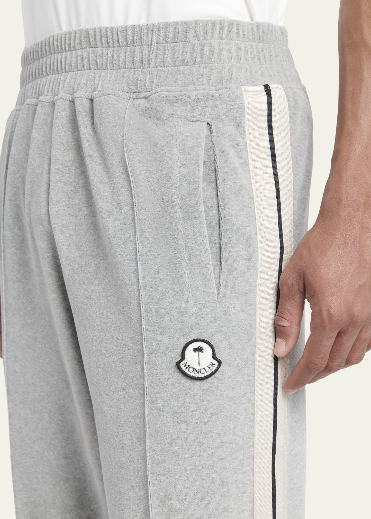 ウォーキング・ランニングウェア MONCLER PALM ANGELS JERSEY BOTTOMS GRAY MONCLER PALM ANGELS JERSEY BOTTOMS ウォーキング・ランニングウェア