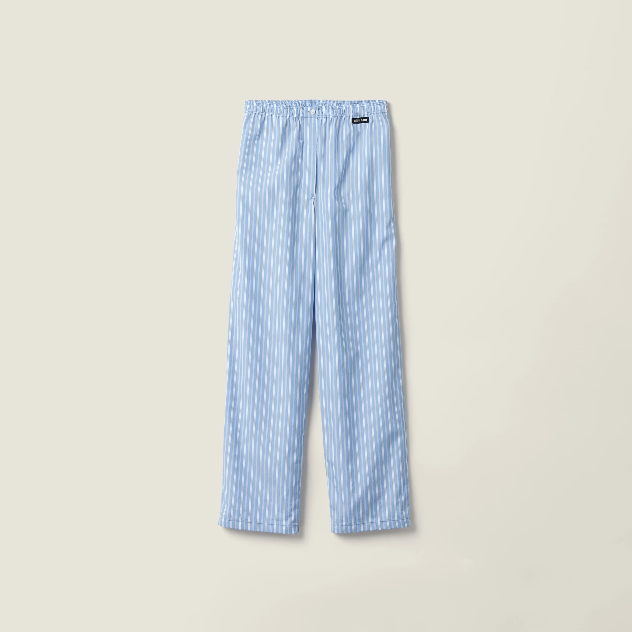 Striped poplin pajama pants - 1