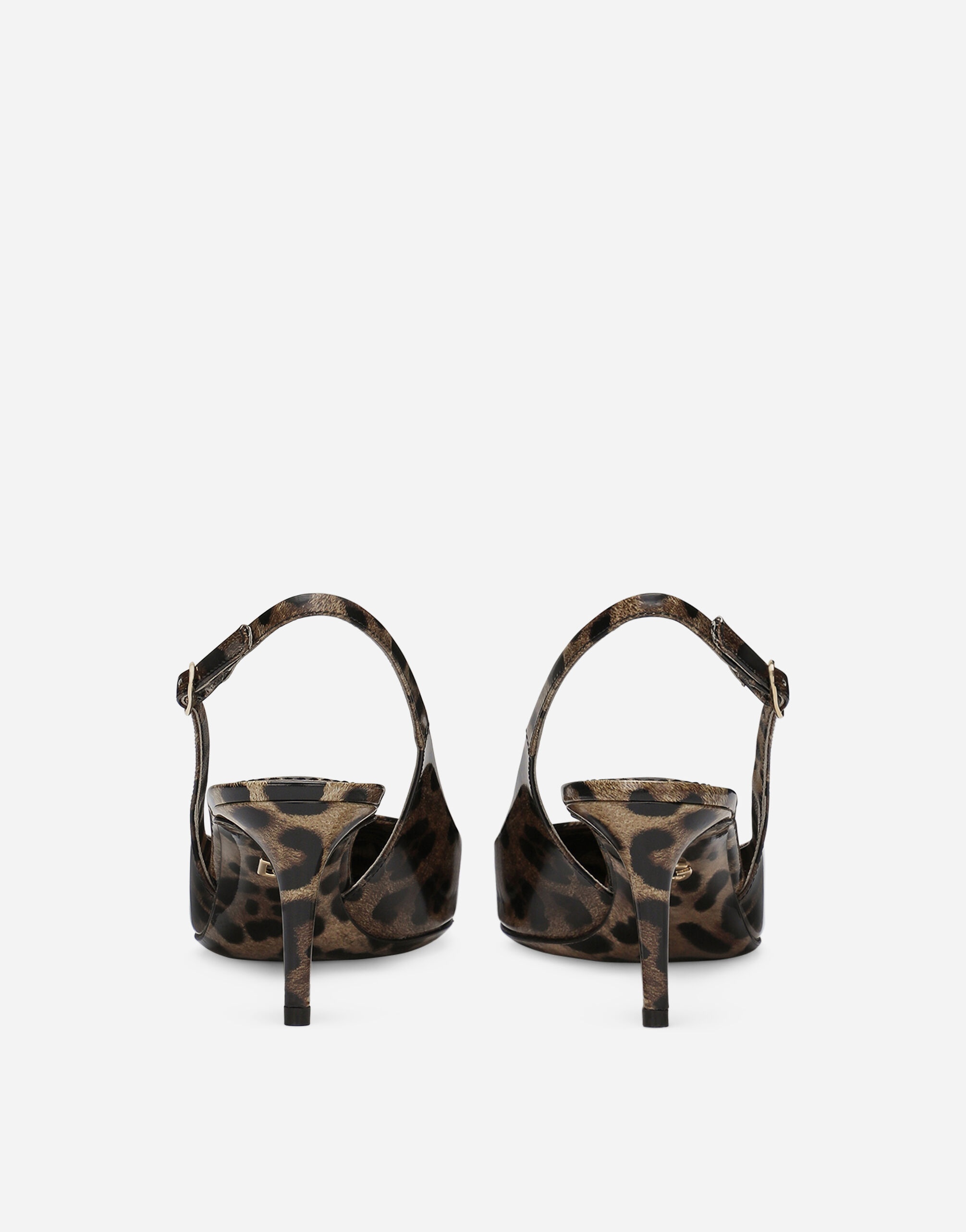 Printed polished calfskin slingbacks - 3