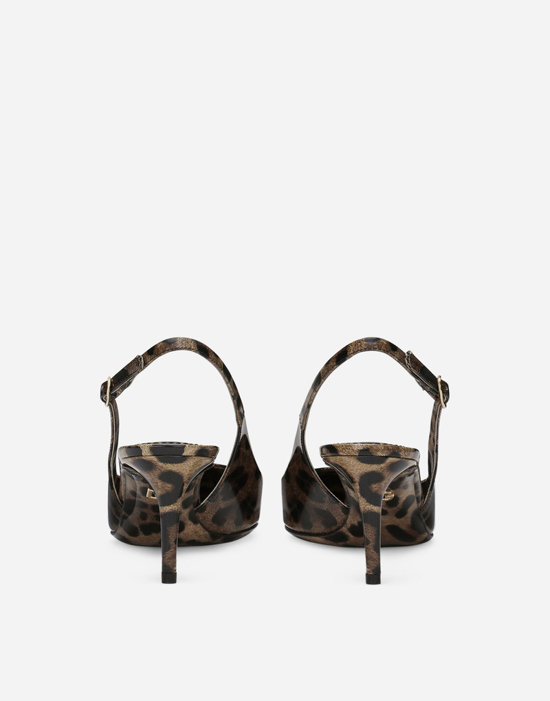 Dolce & Gabbana Printed polished calfskin slingbacks outlook