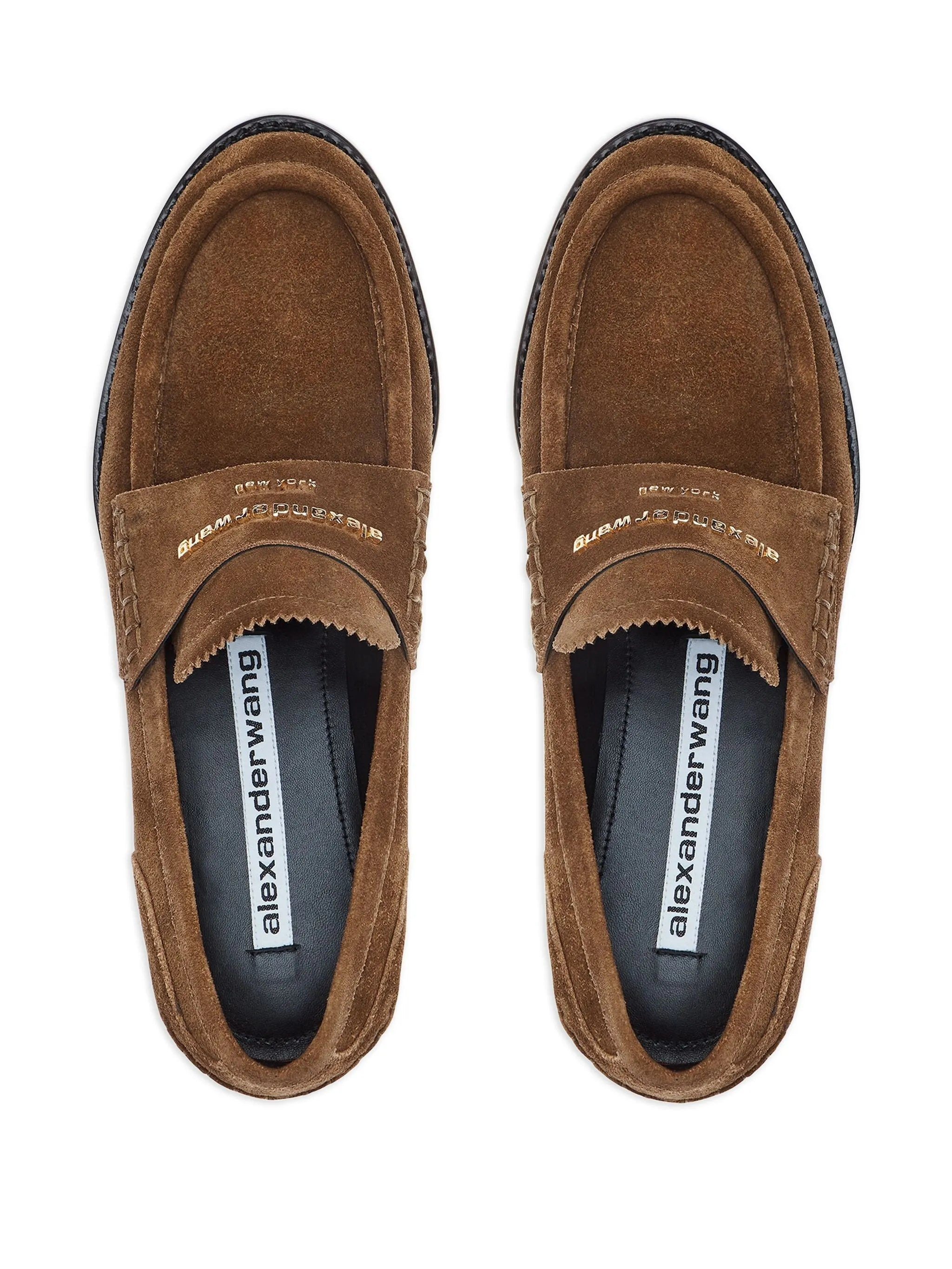 Alexander Wang Logo-plaque Suede Loafers - 4