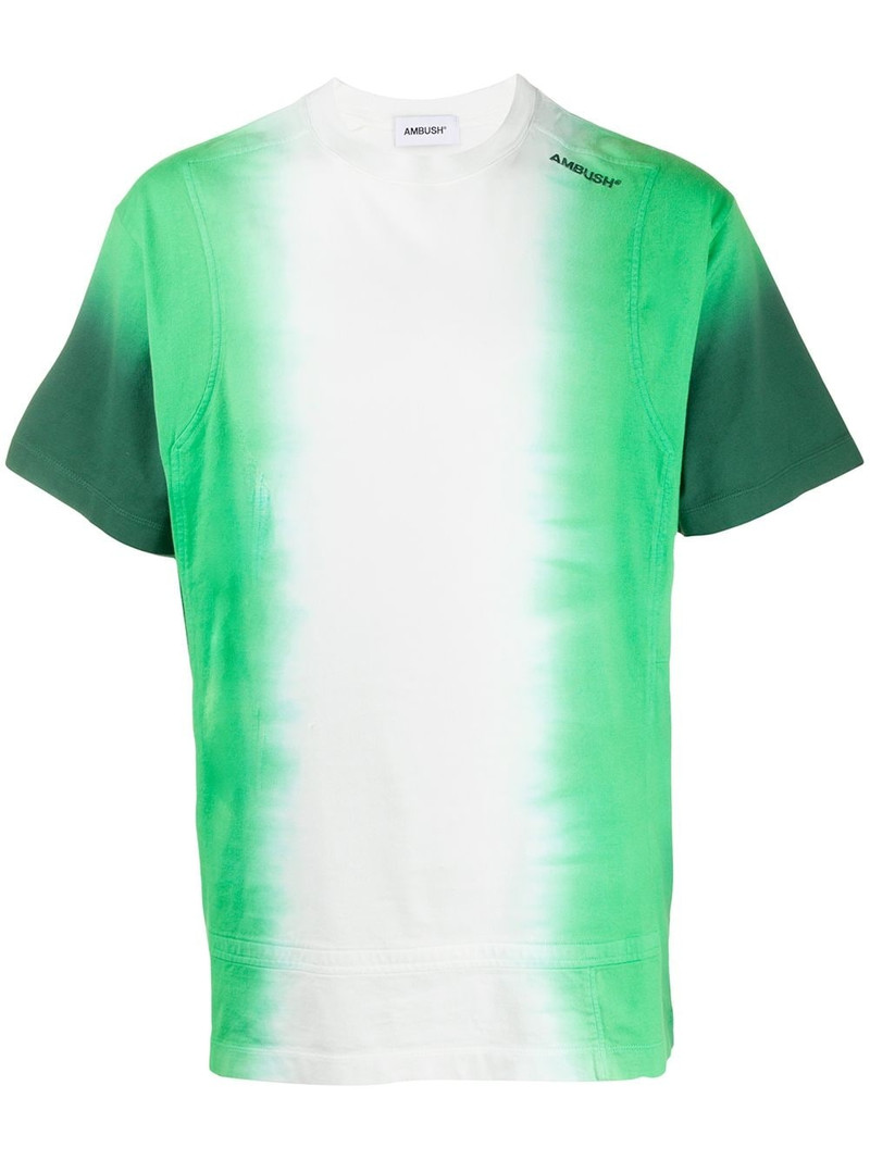 short sleeve gradient print T-shirt 1