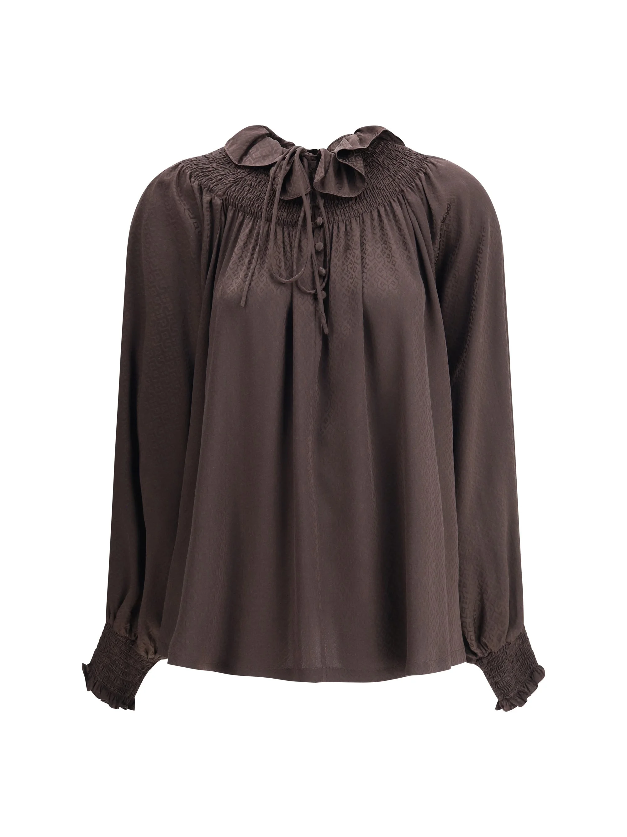 Burberry Women Geometric Silk Blouse - 1