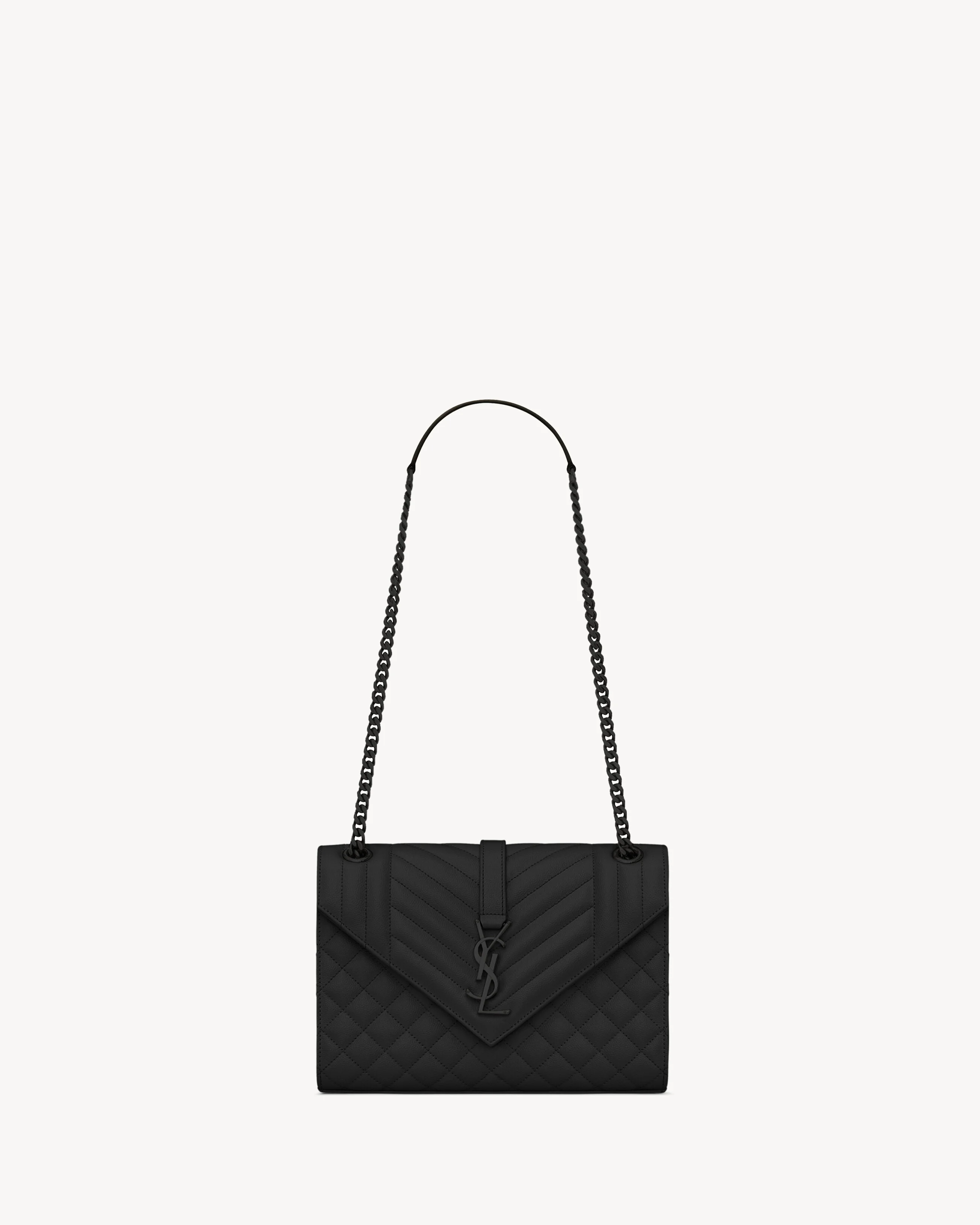 ENVELOPE MEDIUM IN QUILTED GRAIN DE POUDRE EMBOSSED LEATHER - 1