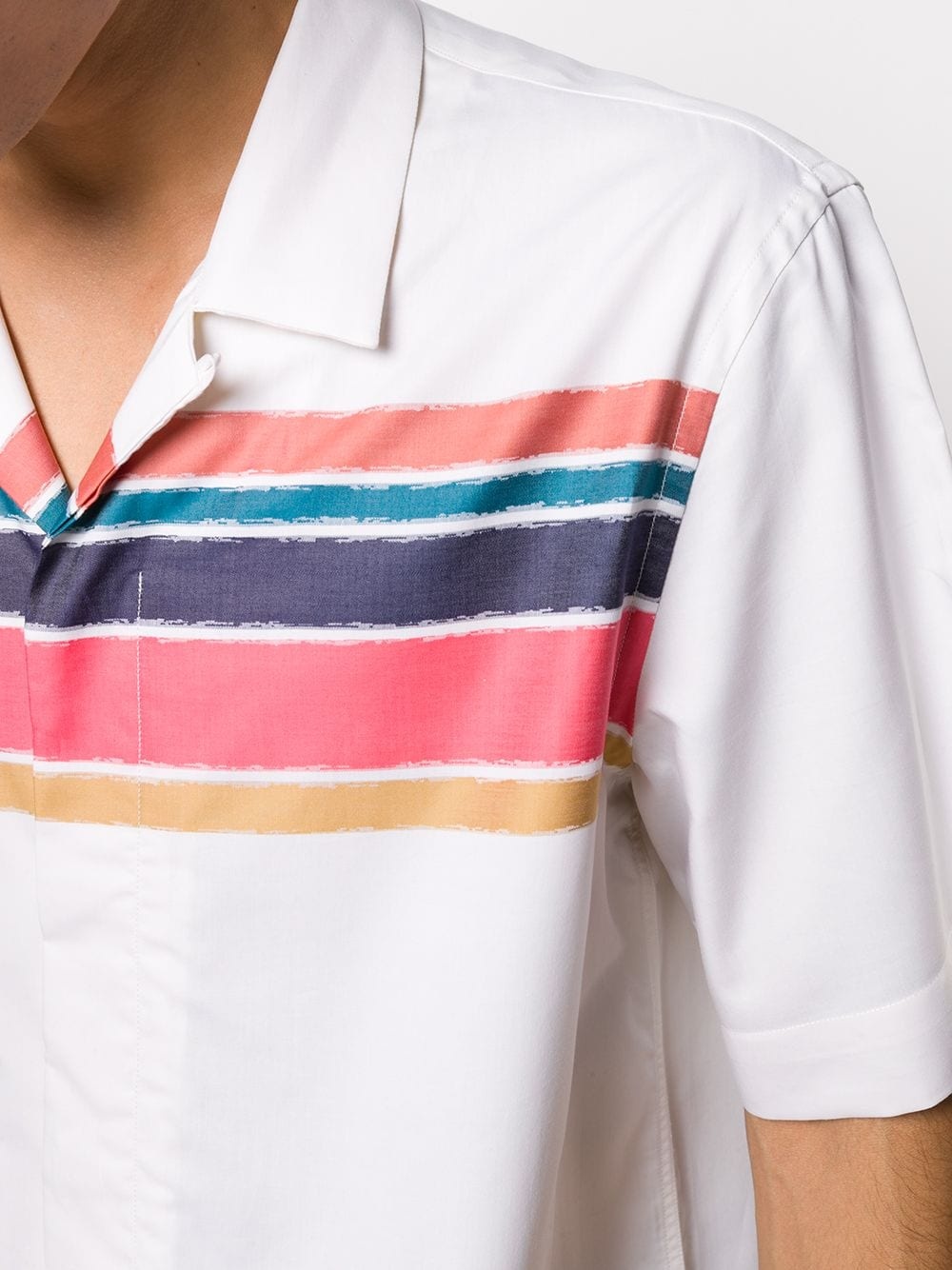 short sleeve stripe print shirt - 5