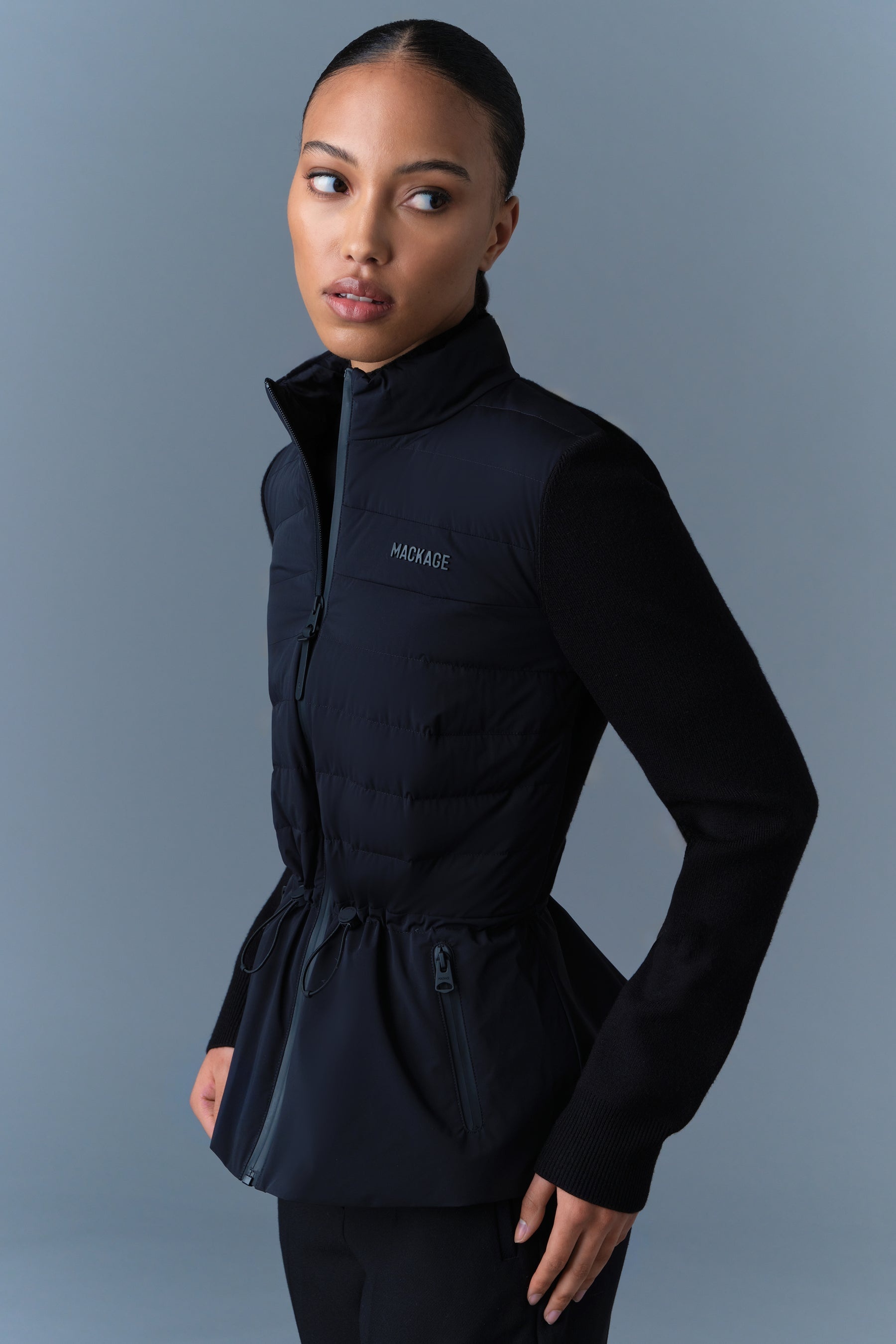 LAIKA Hybrid Down Jacket with Peplum - 5